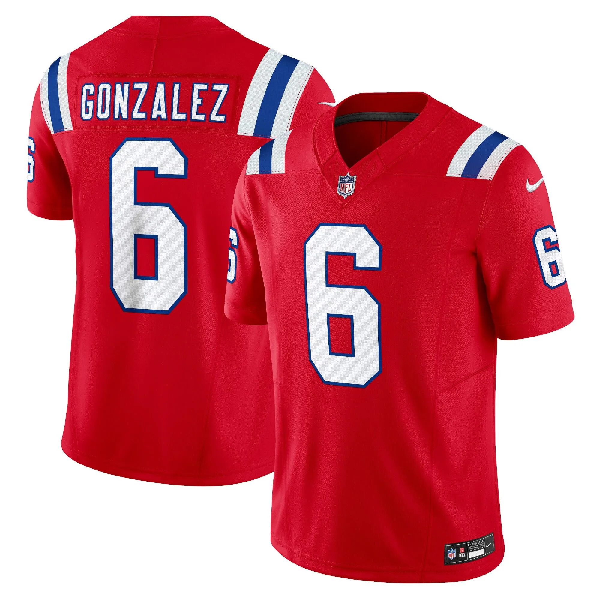 Christian Gonzalez New England Patriots   Vapor F.U.S.E. Limited Jersey - Red