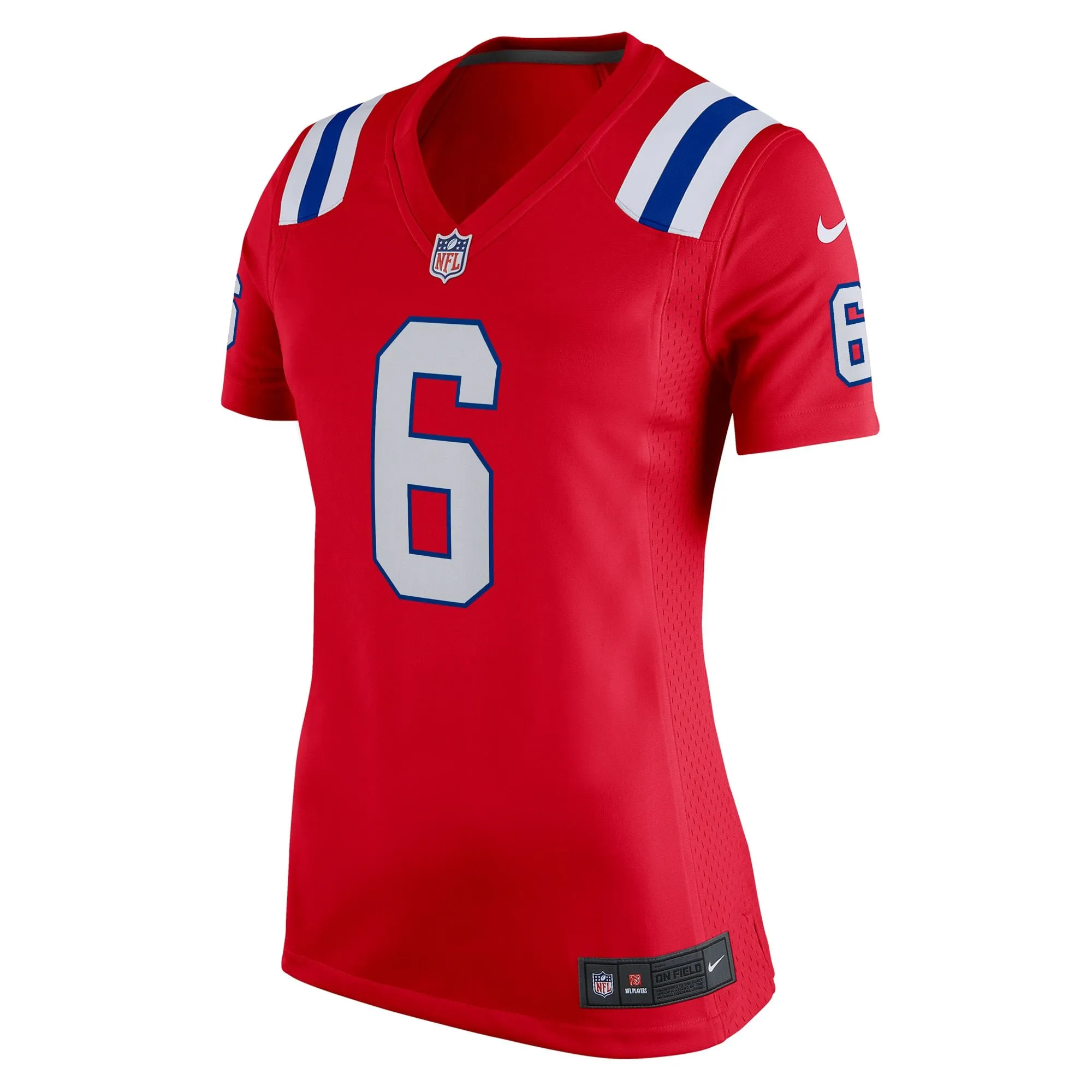 Christian Gonzalez New England Patriots  Women's Alternate Team Game Jersey - Red