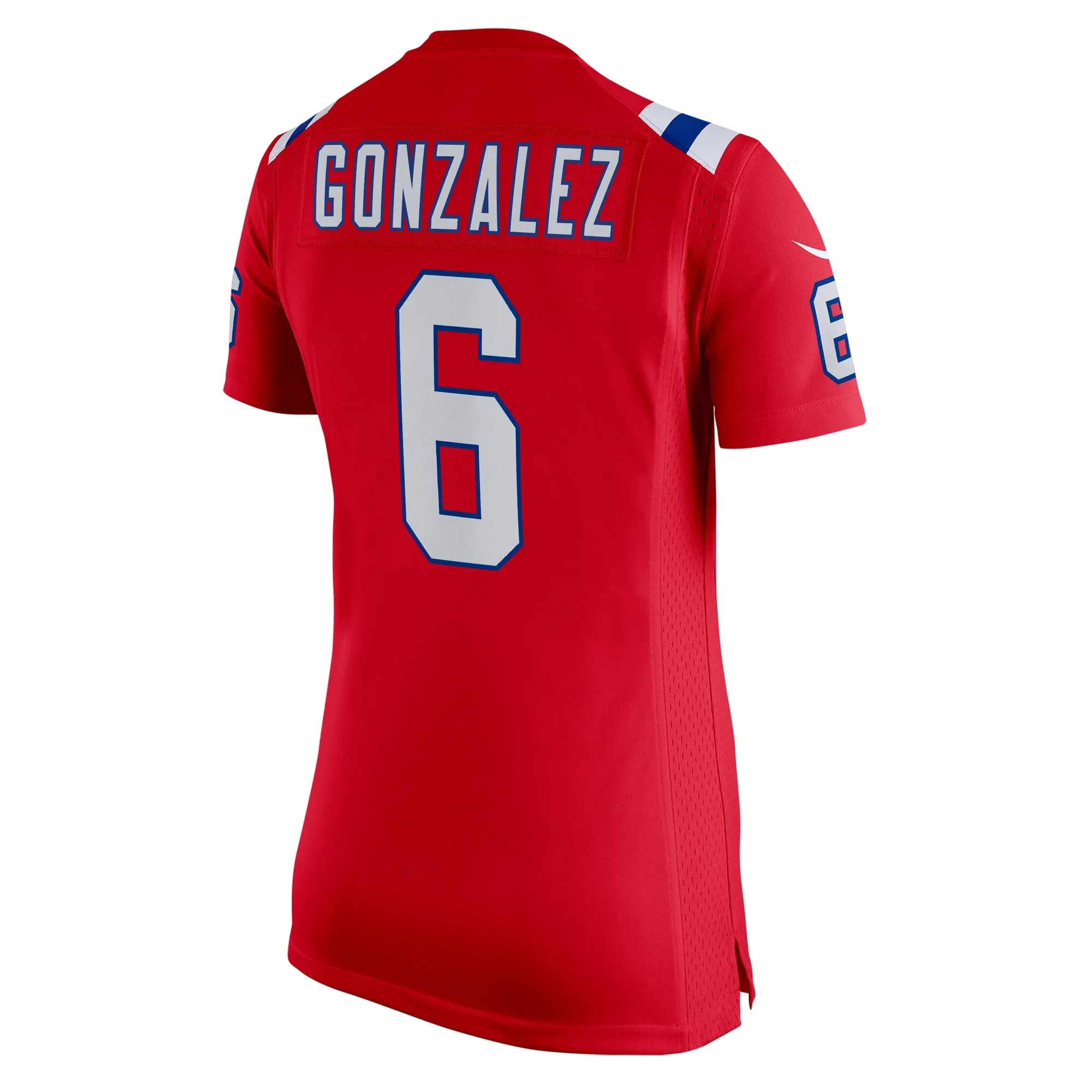 Christian Gonzalez New England Patriots  Women's Alternate Team Game Jersey - Red