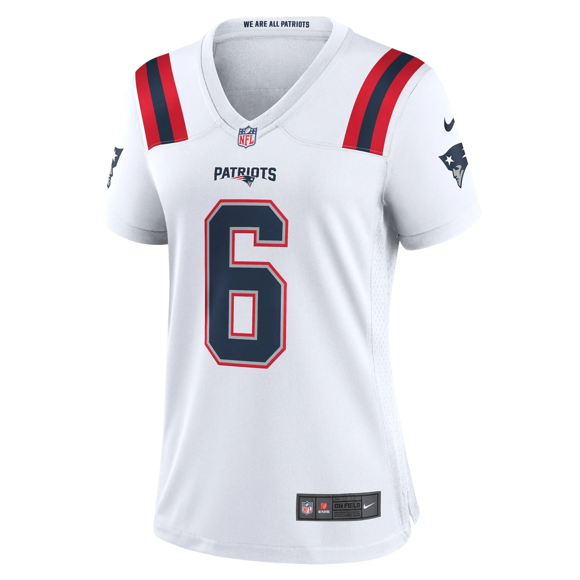 Christian Gonzalez New England Patriots  Women's  Game Jersey -  White