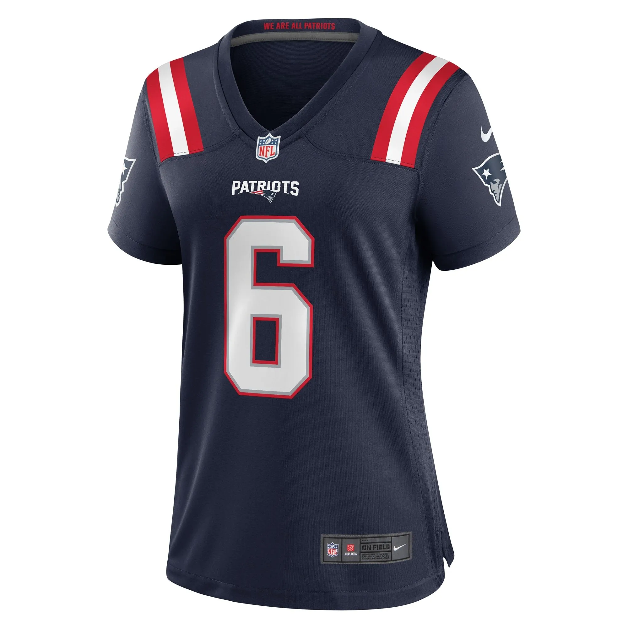 Christian Gonzalez New England Patriots  Women's Team Game Jersey -  Navy