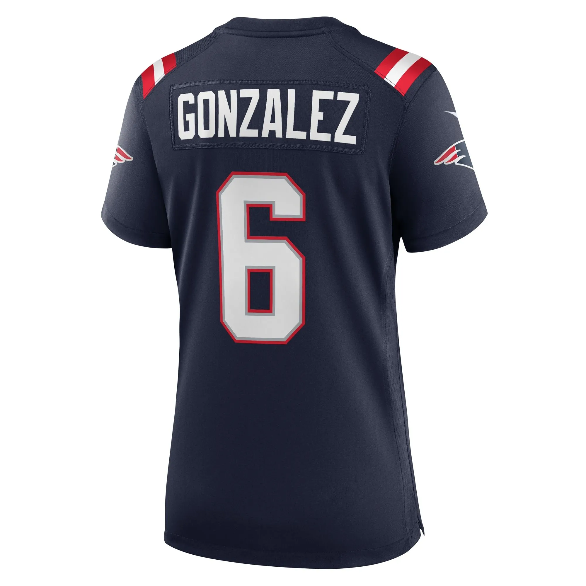 Christian Gonzalez New England Patriots  Women's Team Game Jersey -  Navy