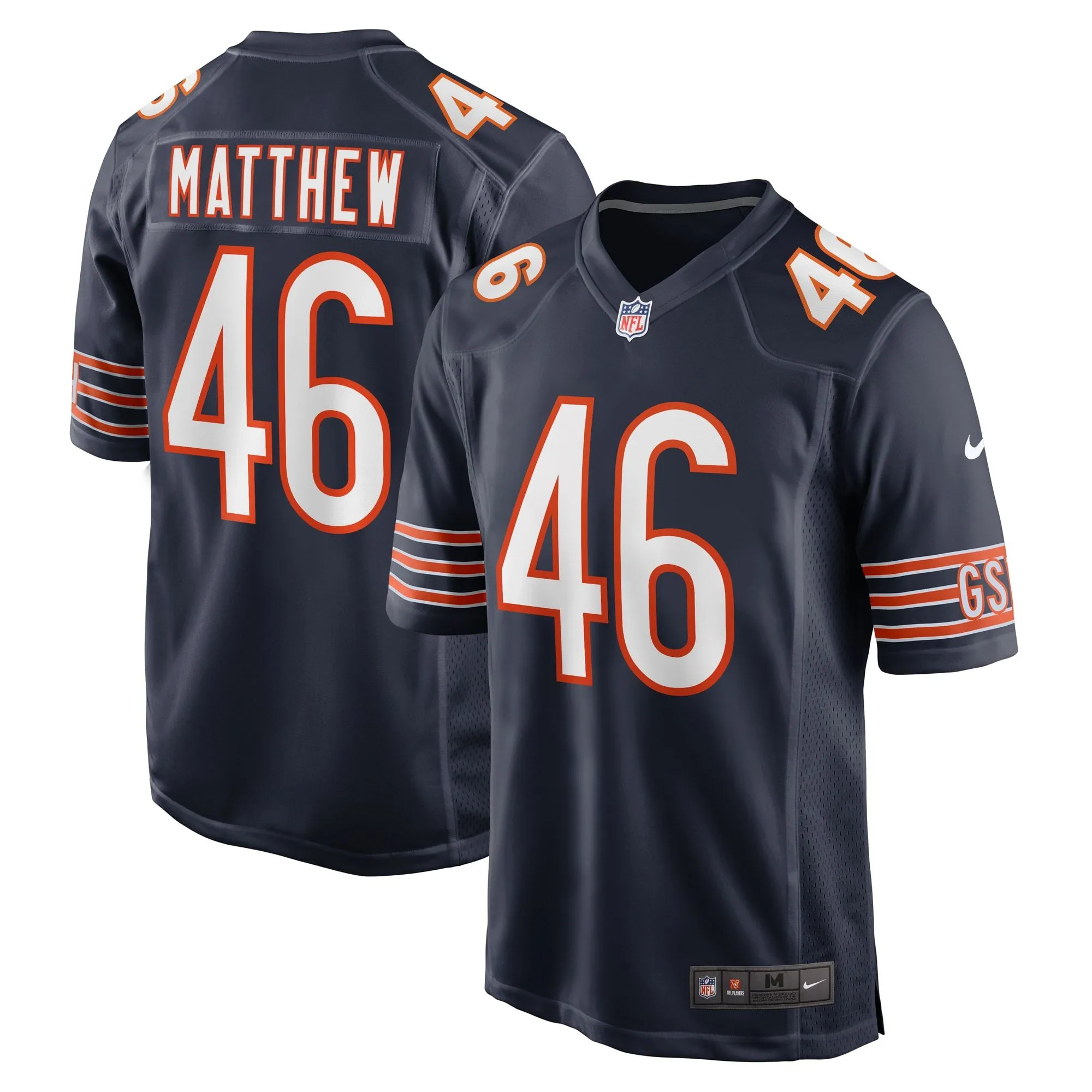 Christian Matthew Chicago Bears   Game Jersey -  Navy