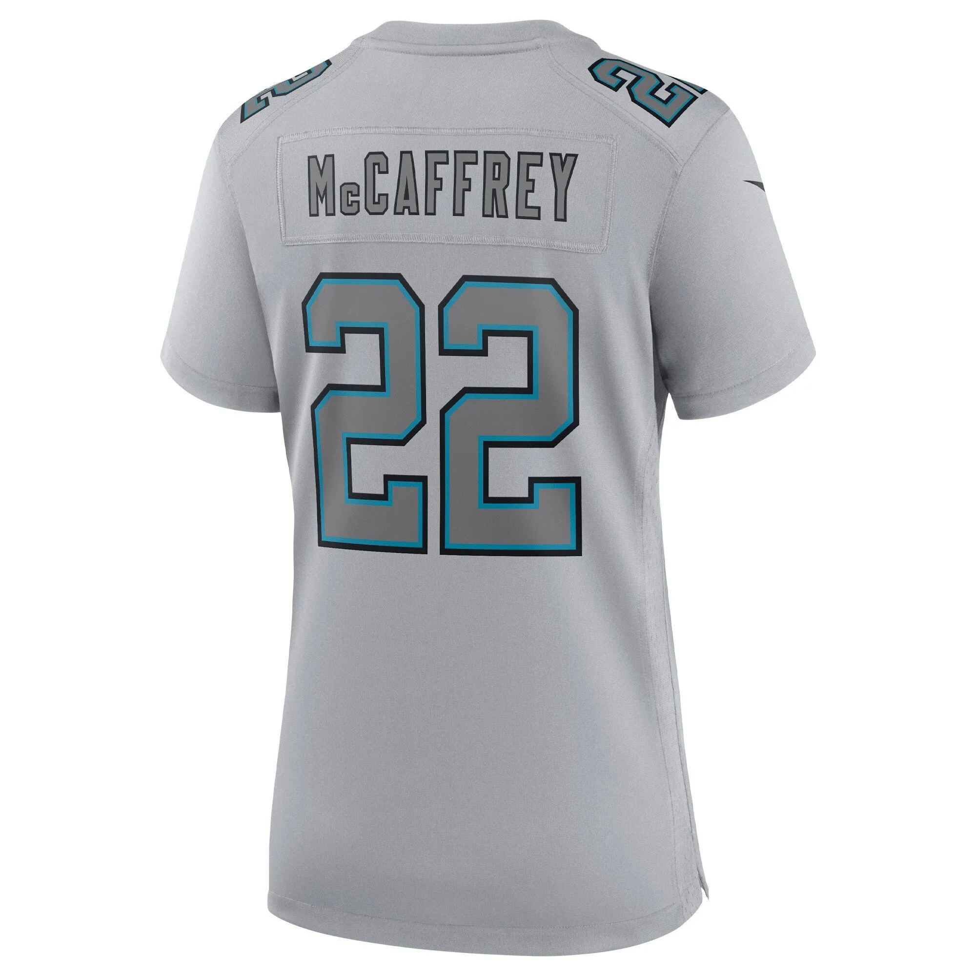 Christian McCaffrey Carolina Panthers  Women's Atmosphere Fashion Game Jersey - Gray