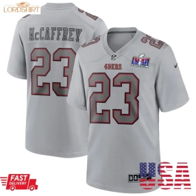 Christian Mccaffrey San Francisco 49Ers  Super Bowl Lviii Atmosphere Fashion Game Jersey   Gray