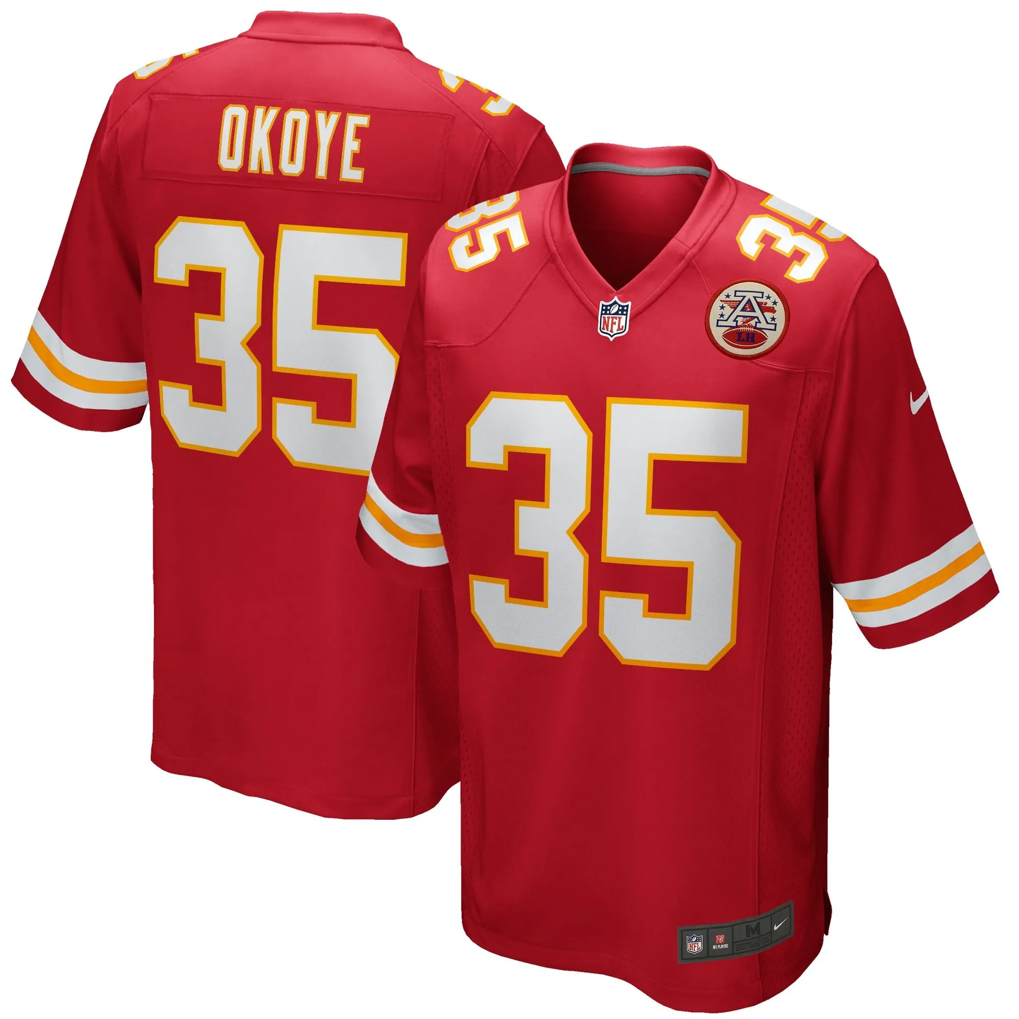 Christian Okoye Kansas City Chiefs  Game Retired Player Jersey - Red