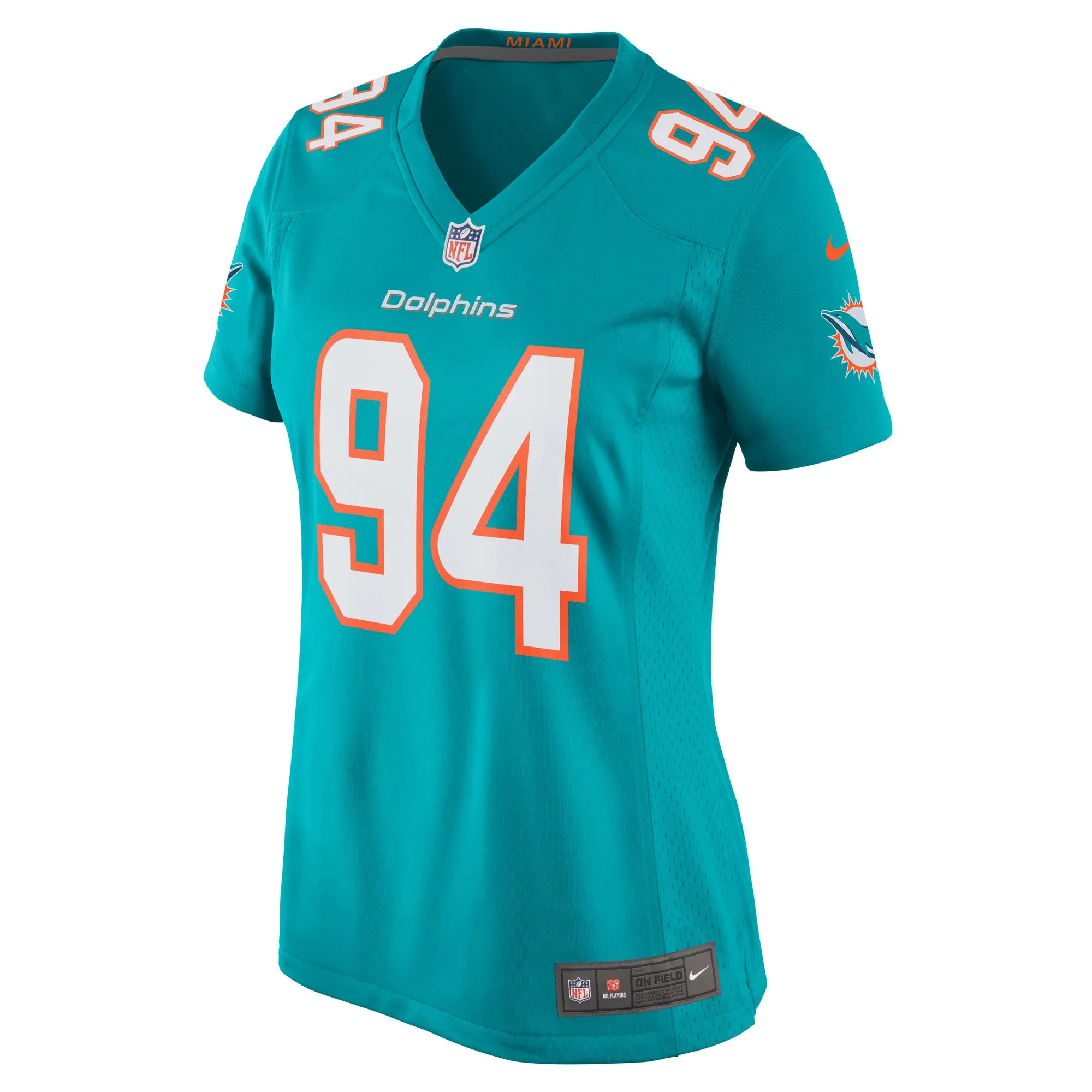 Christian Wilkins Miami Dolphins  Women's Team Game Jersey -  Aqua