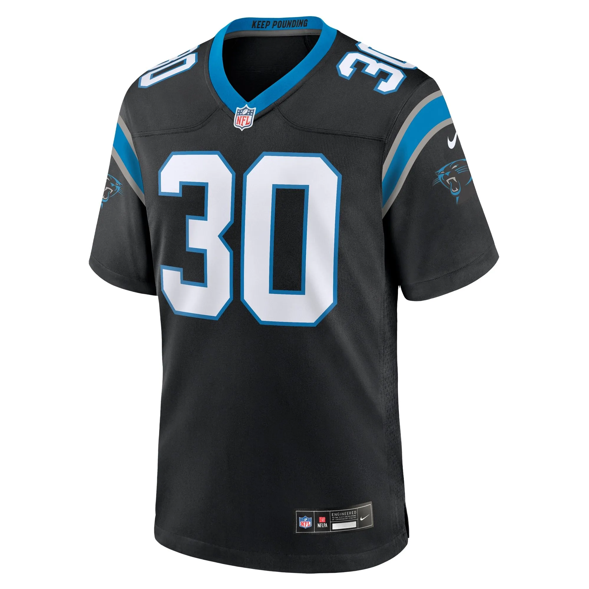 Chuba Hubbard Carolina Panthers  Team Game Jersey - Black