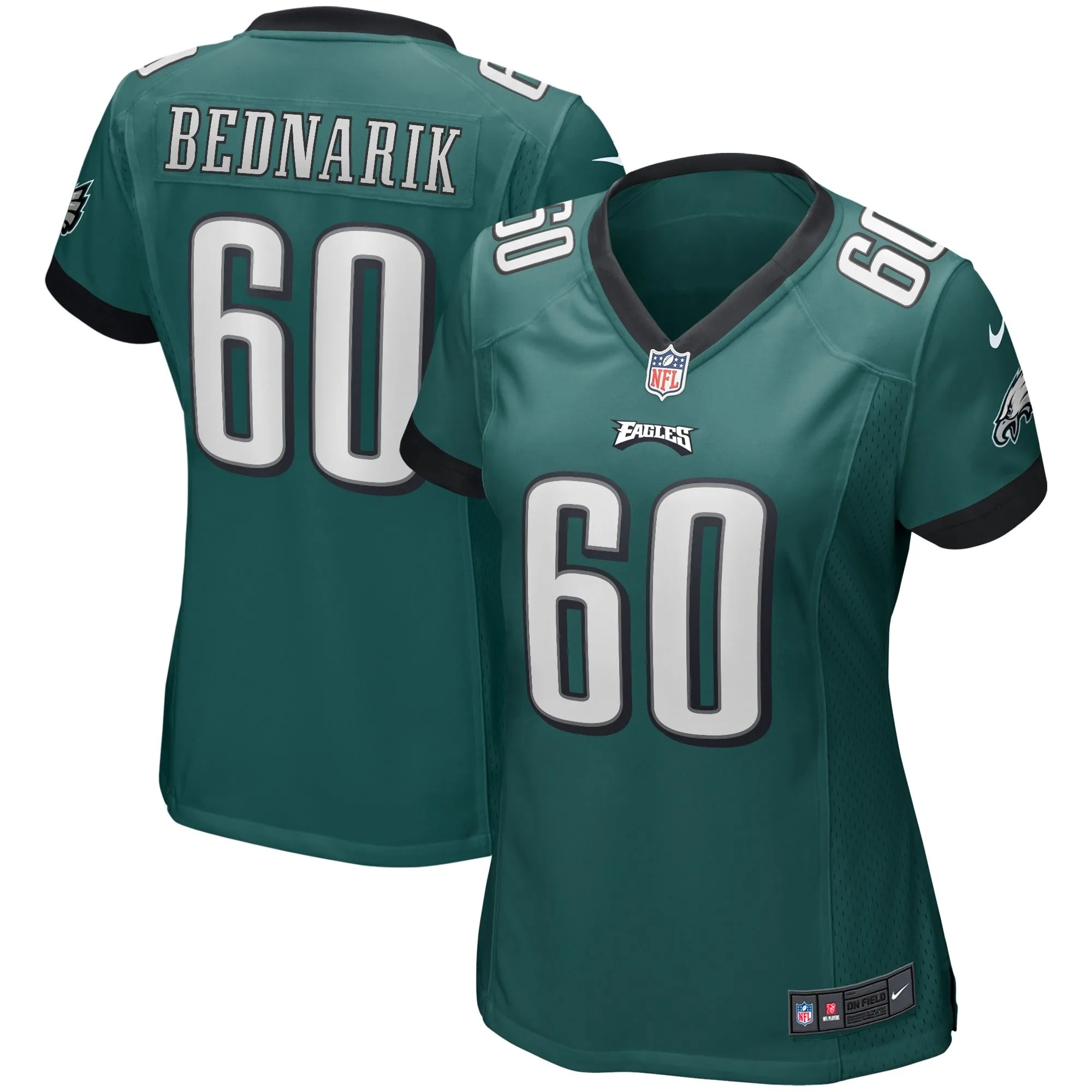 Chuck Bednarik Philadelphia Eagles  Women's Game Retired Player Jersey - Midnight Green