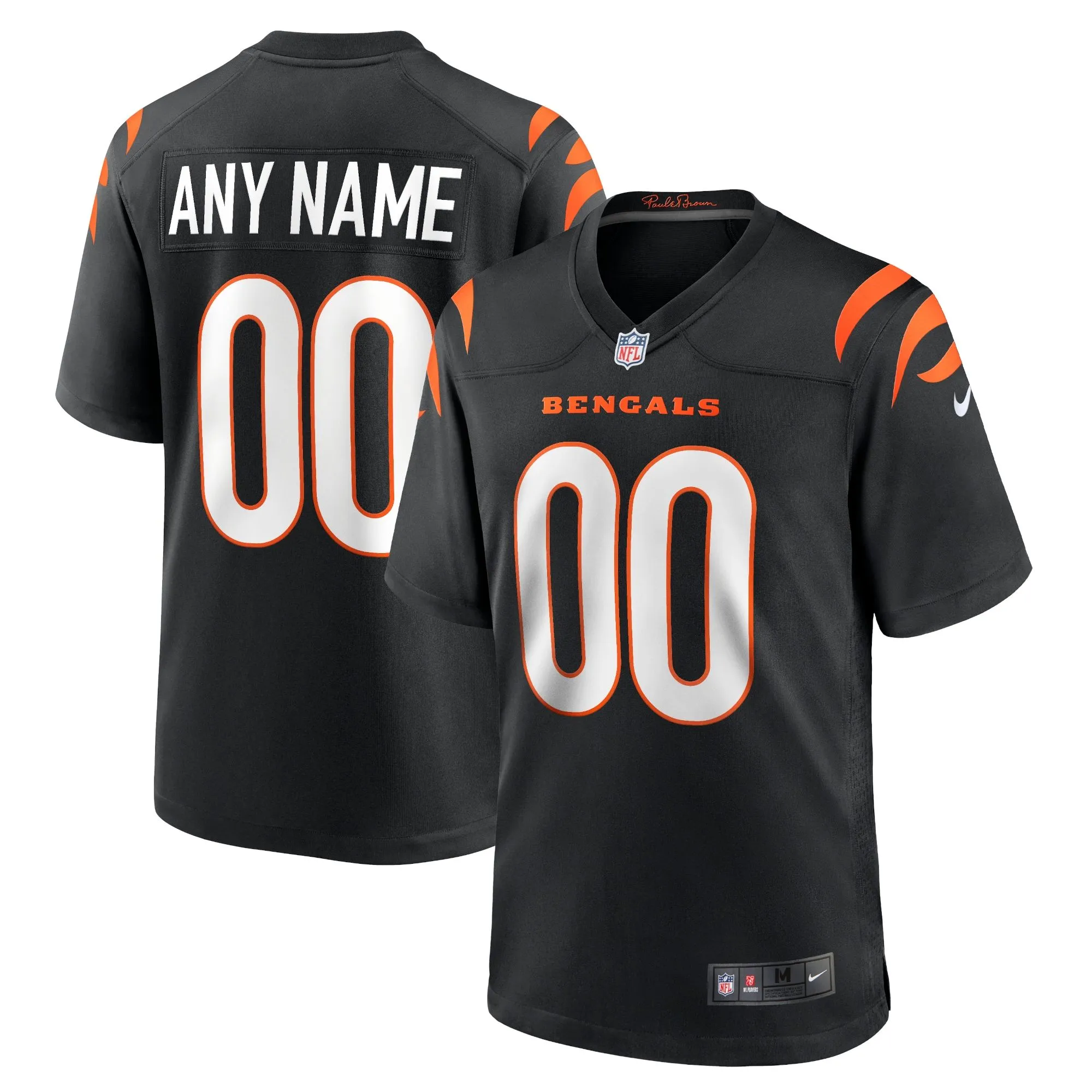 Cincinnati Bengals  Game Custom Jersey - Black