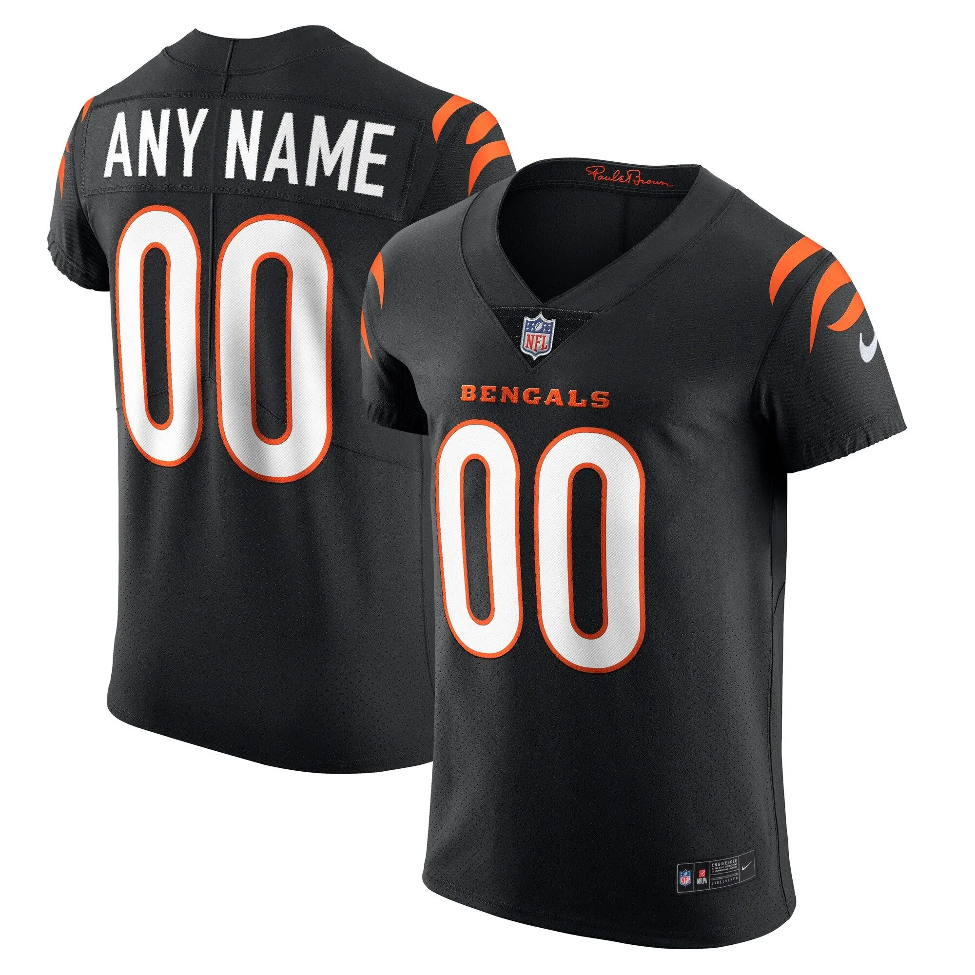 Cincinnati Bengals  Vapor Elite Custom Jersey - Black