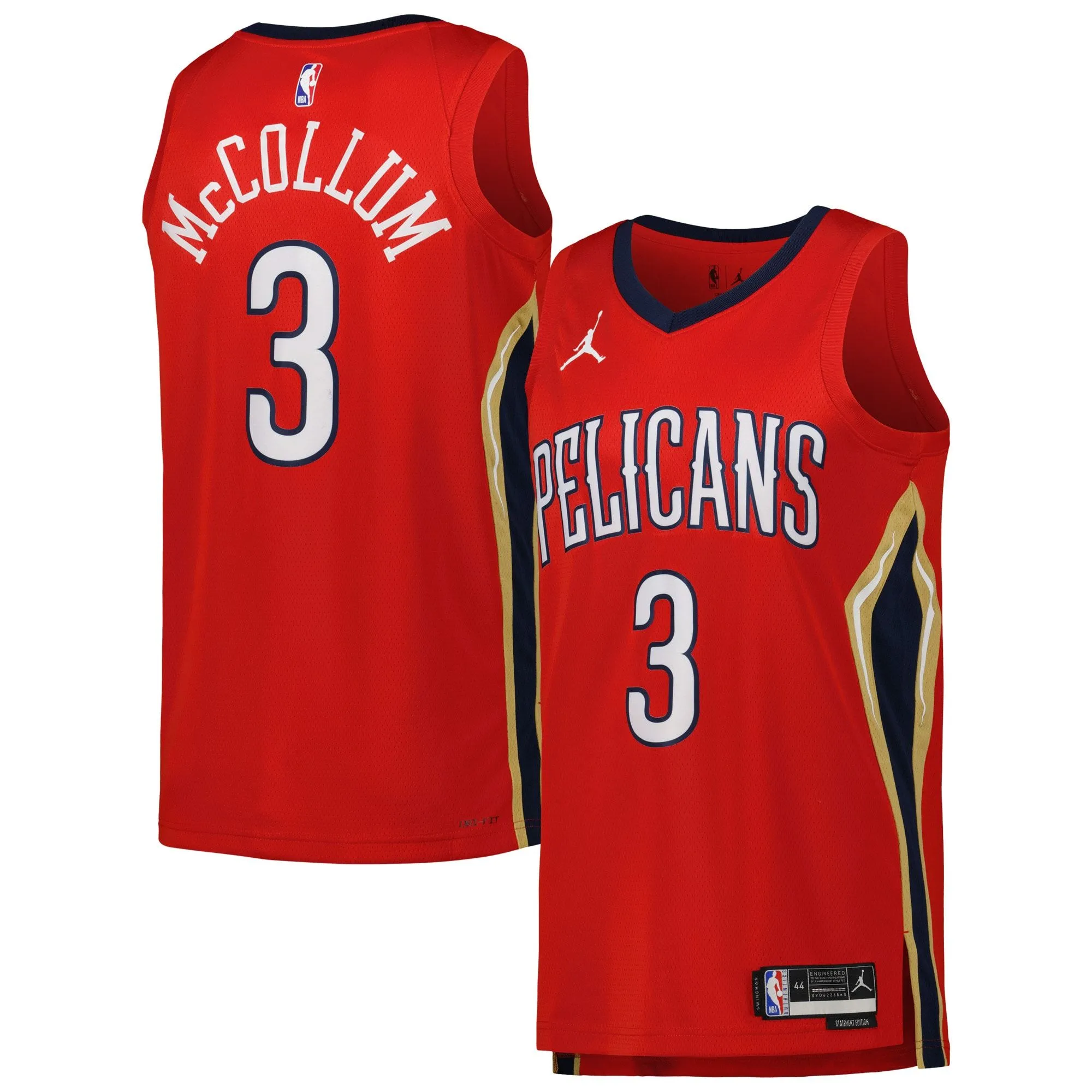 CJ McCollum New Orleans Pelicans Jordan Brand Unisex Swingman Jersey - Statement Edition - Red