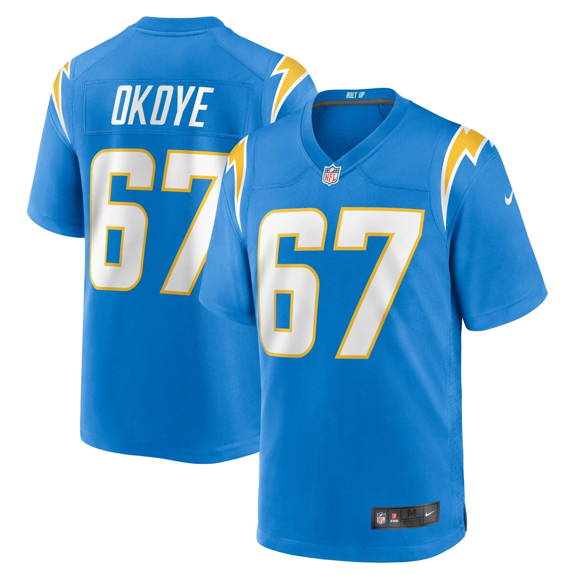 CJ Okoye Los Angeles Chargers  Team Game Jersey -  Powder Blue