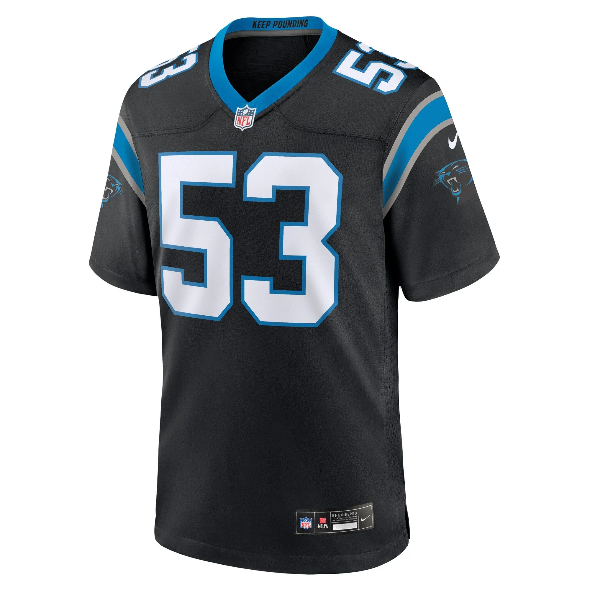 Claudin Cherelus Carolina Panthers  Team Game Jersey -  Black