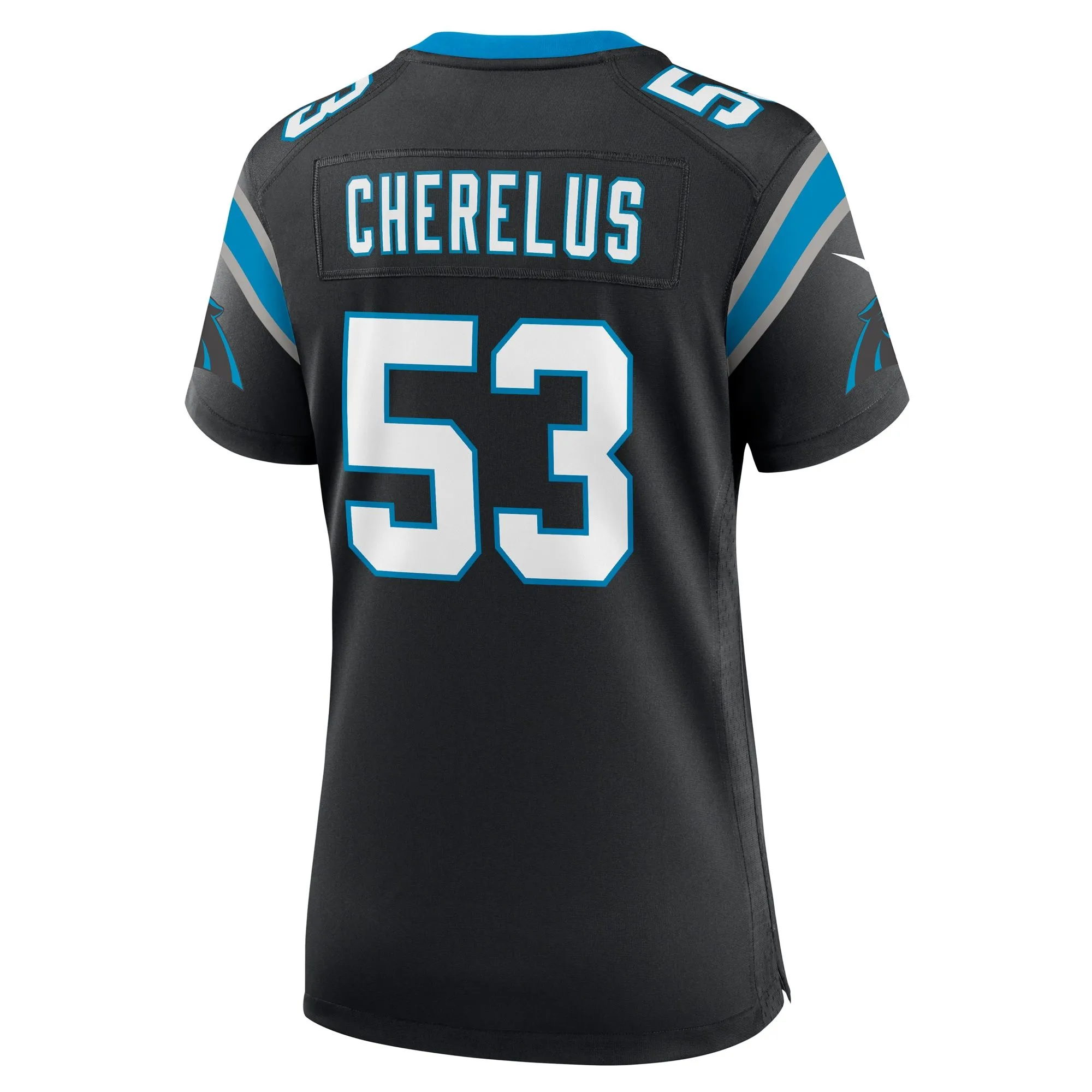 Claudin Cherelus Carolina Panthers  Women's Team Game Jersey -  Black