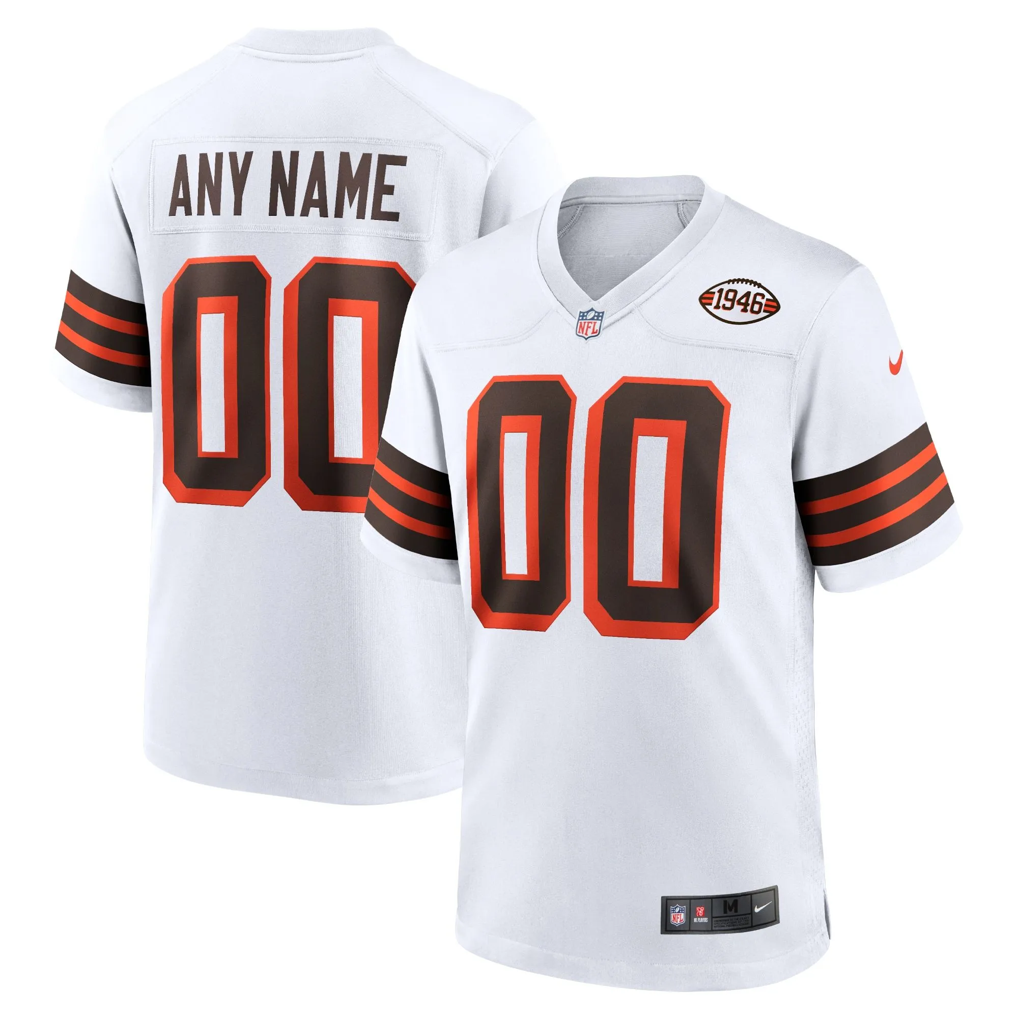 Cleveland Browns  1946 Collection Alternate Custom Jersey - White