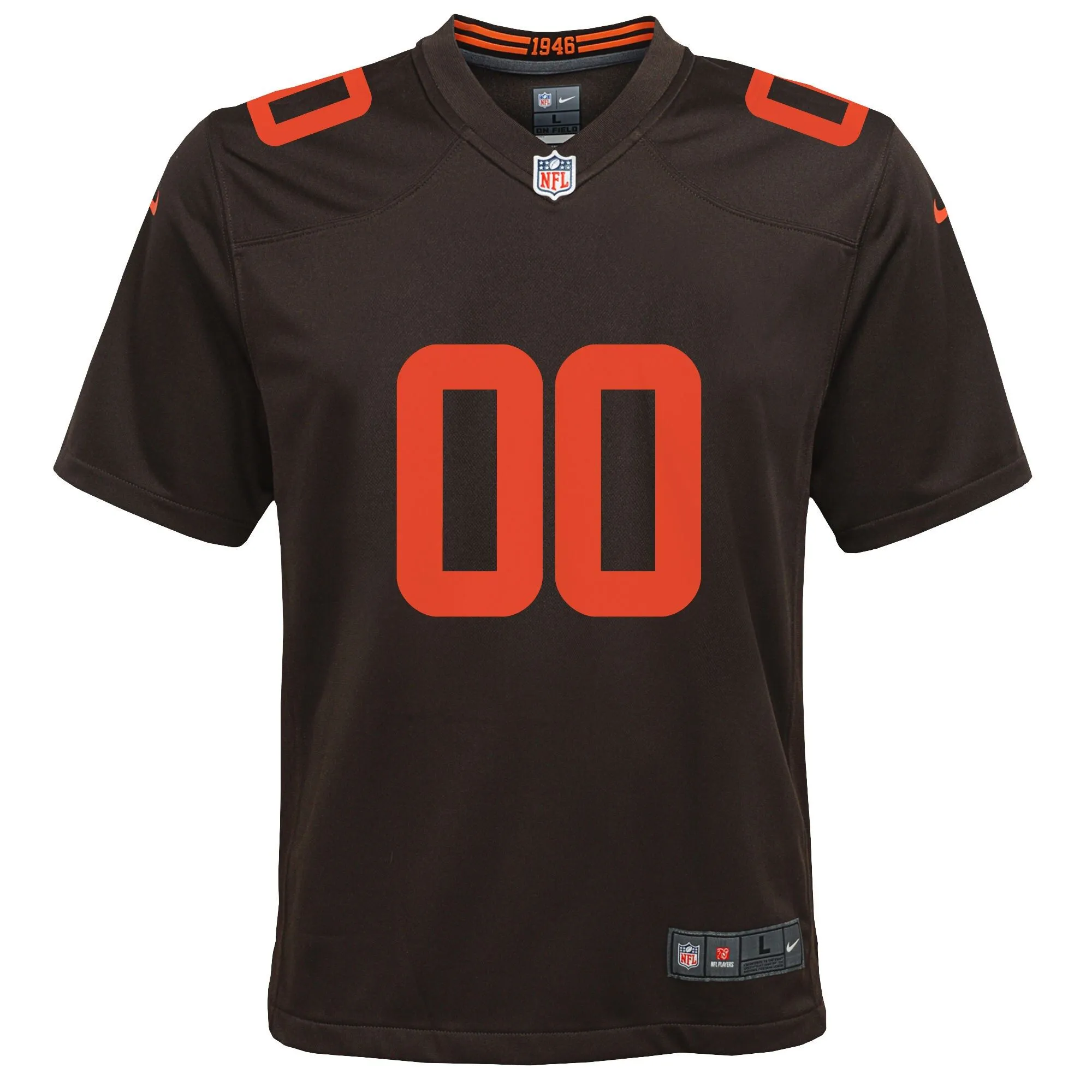 Cleveland Browns  Youth Alternate Custom Game Jersey - Brown