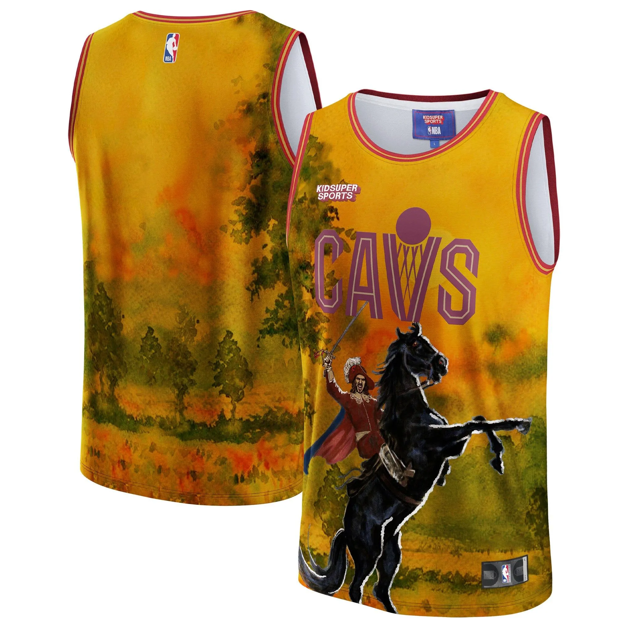 Cleveland Cavaliers NBA & KidSuper Studios By Fanatics Unisex Hometown Jersey - Gold