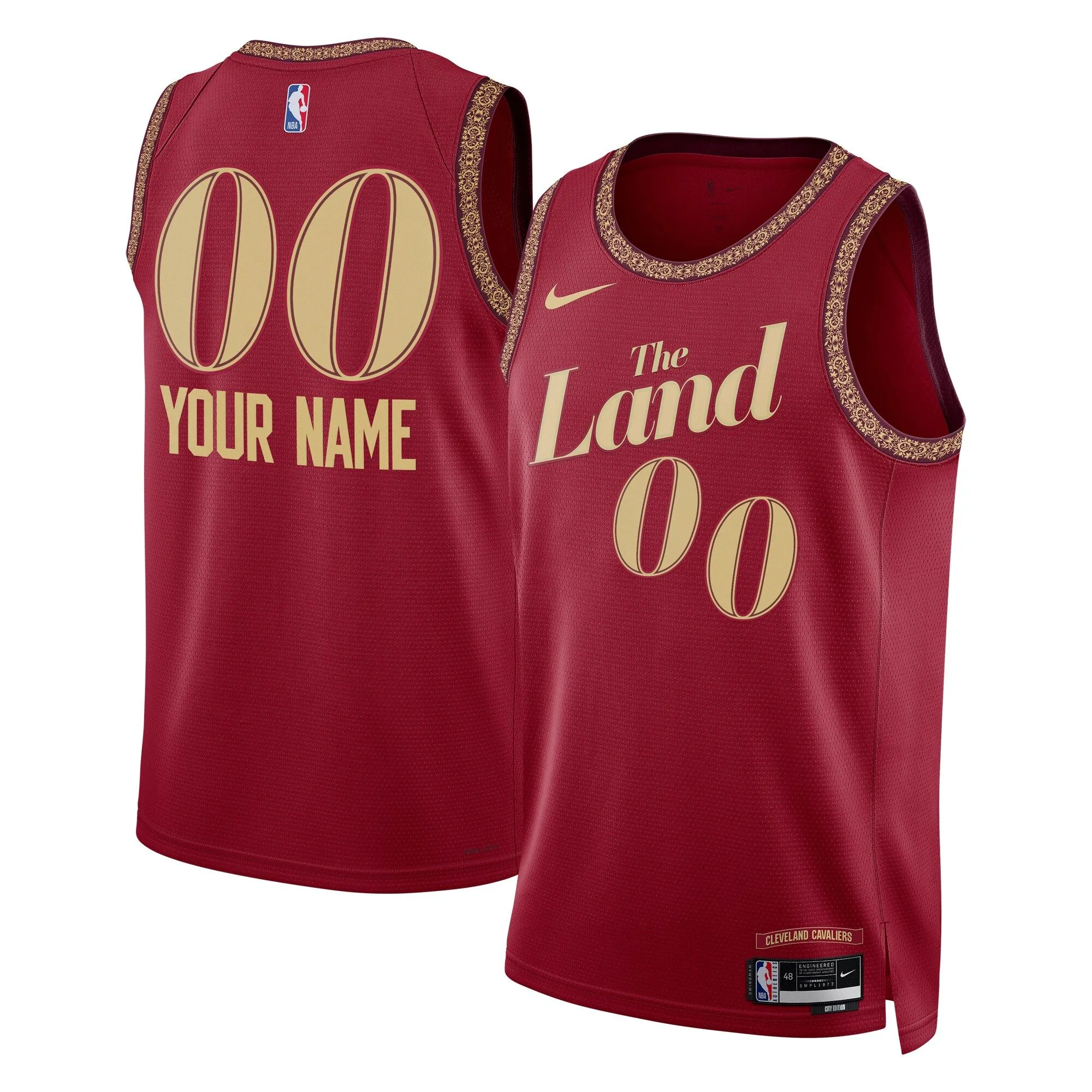 Cleveland Cavaliers  Unisex 2023/24 Custom Swingman Jersey - Wine - City Edition