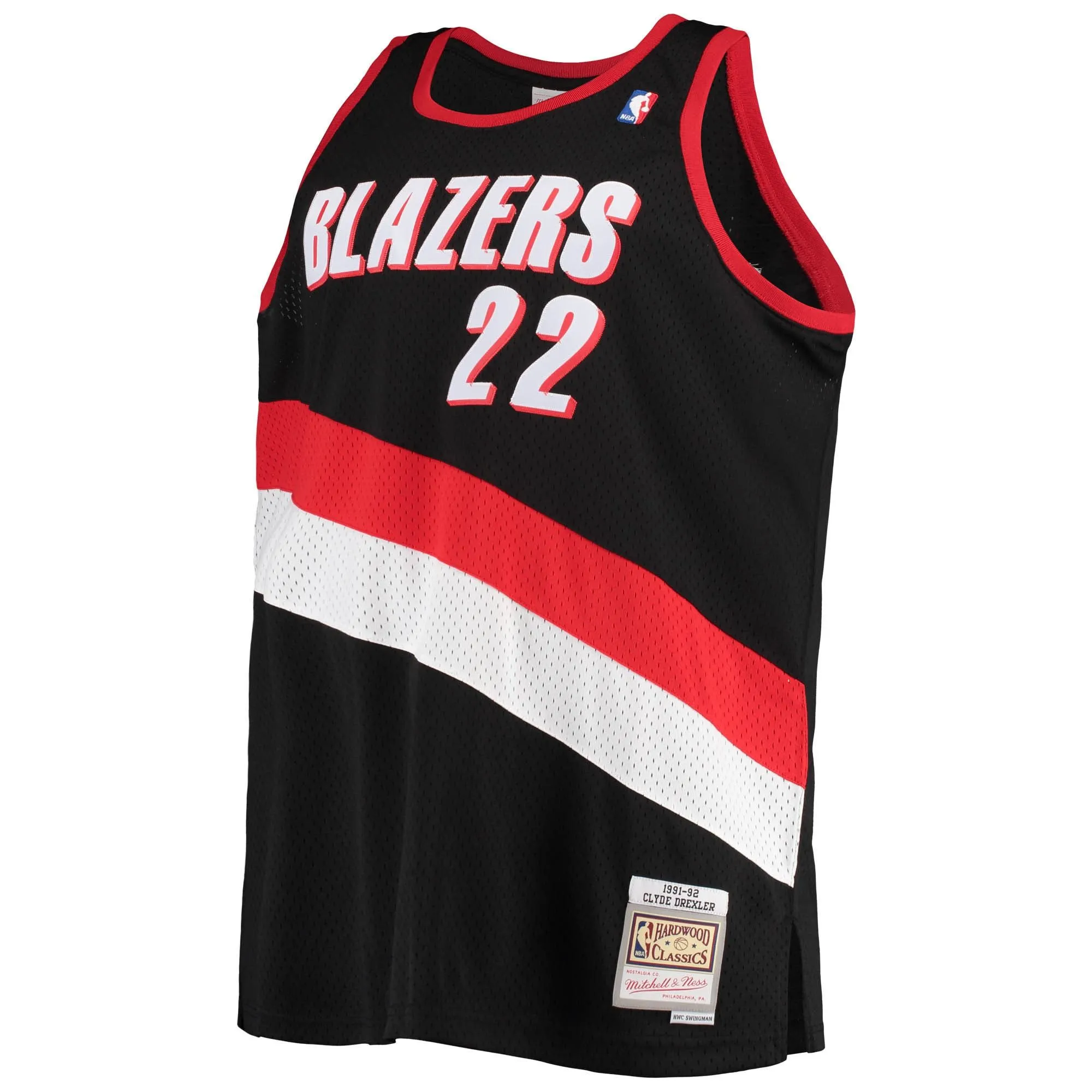 Clyde Drexler Portland Trail Blazers Mitchell & Ness 1991/92 Big & Tall Hardwood Classics Swingman Jersey - Black