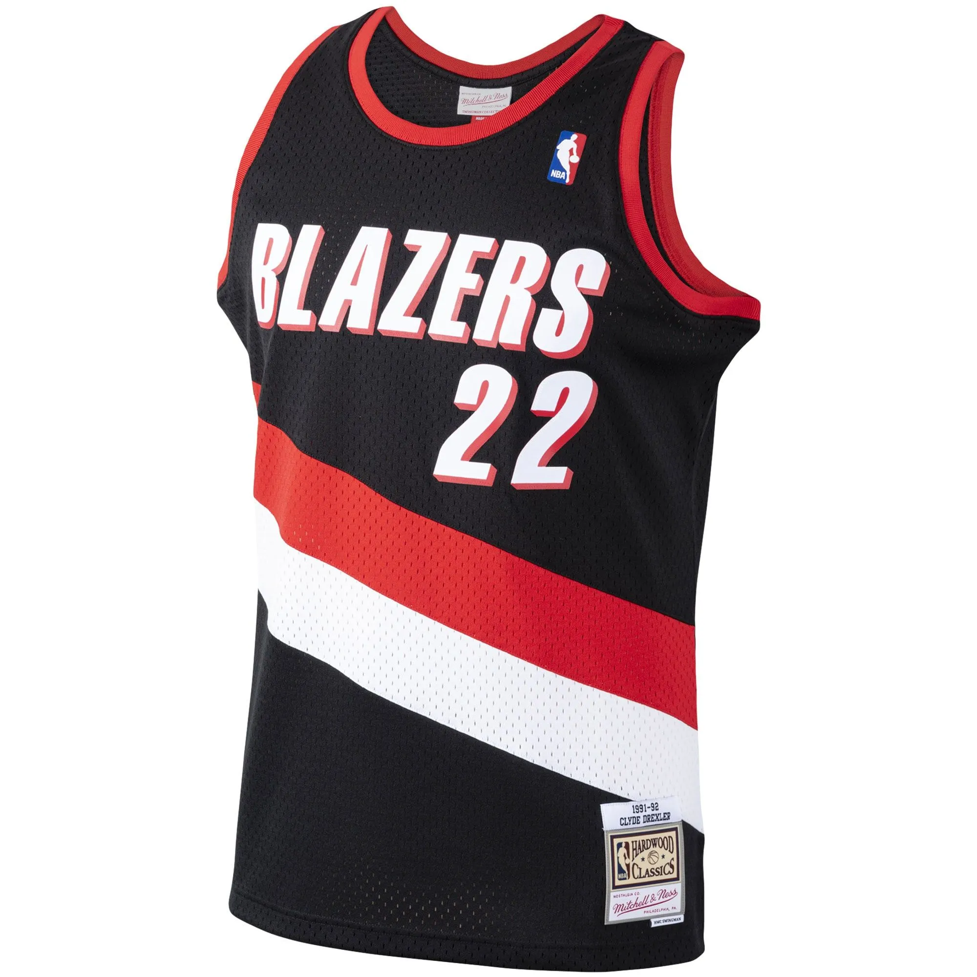 Clyde Drexler Portland Trail Blazers Mitchell & Ness 1991/92 Hardwood Classics Swingman Jersey - Black