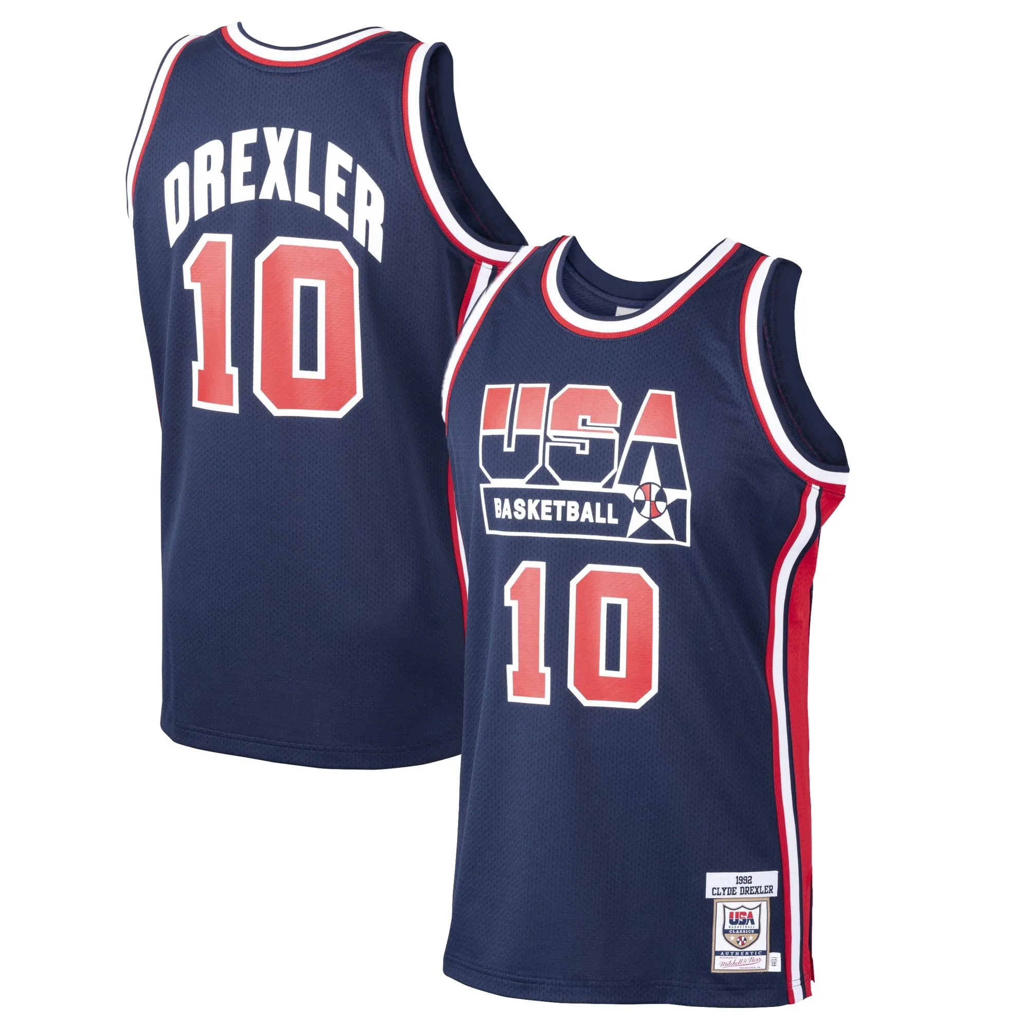 Clyde Drexler USA Basketball Mitchell & Ness 1992 Dream Team  Jersey - Navy