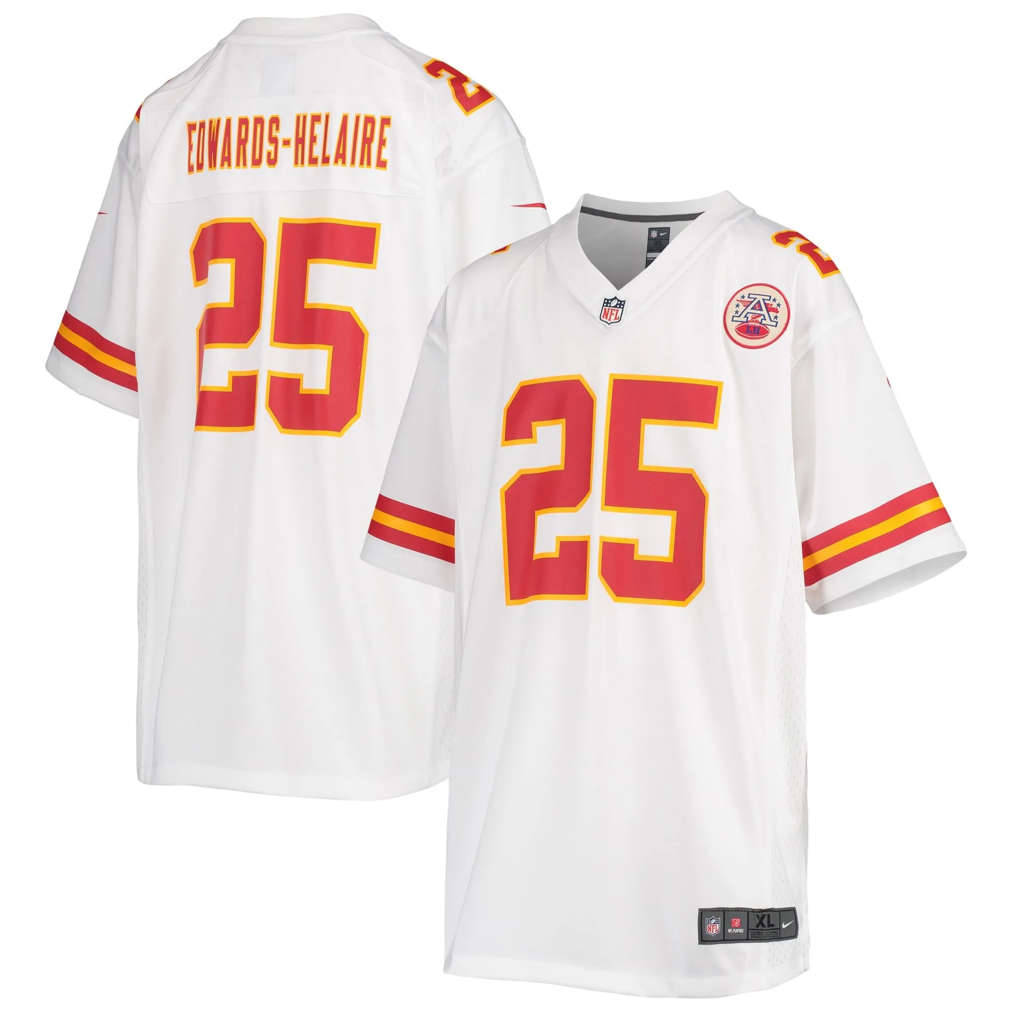 Clyde Edwards-Helaire Kansas City Chiefs  Youth Game Jersey - White