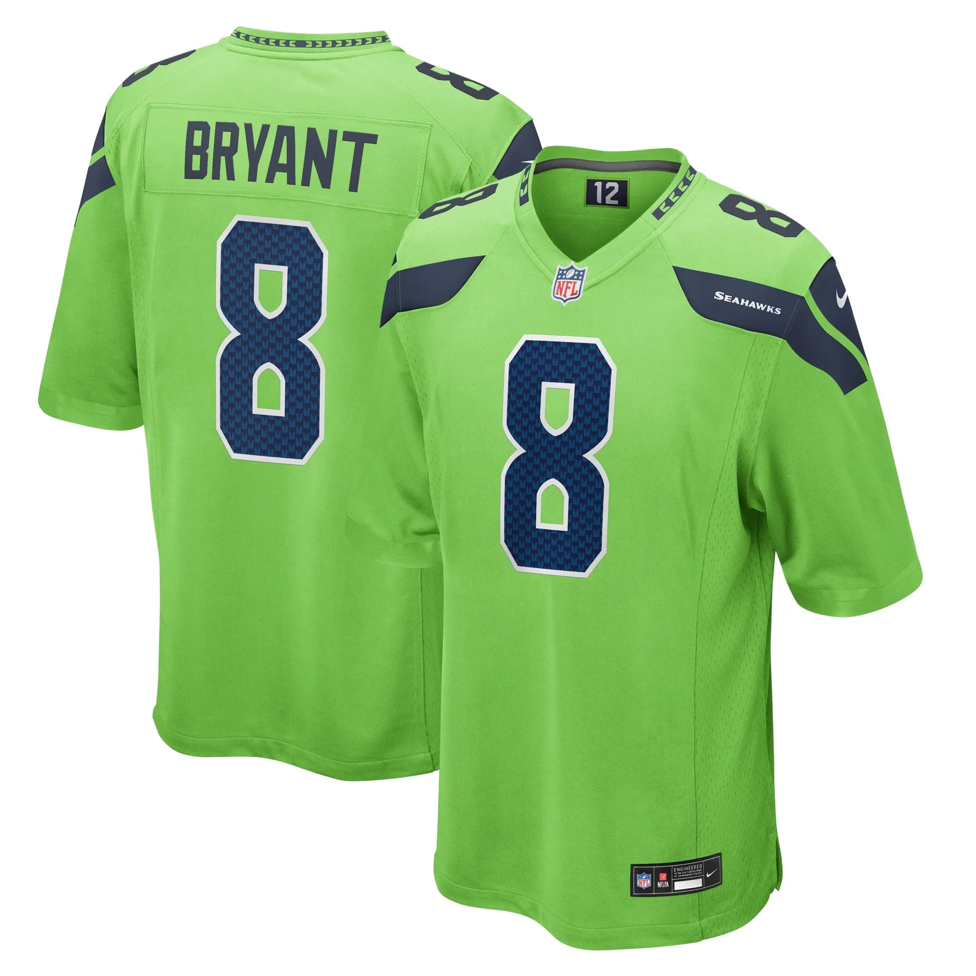 Coby Bryant Seattle Seahawks   Game Jersey - Neon Green