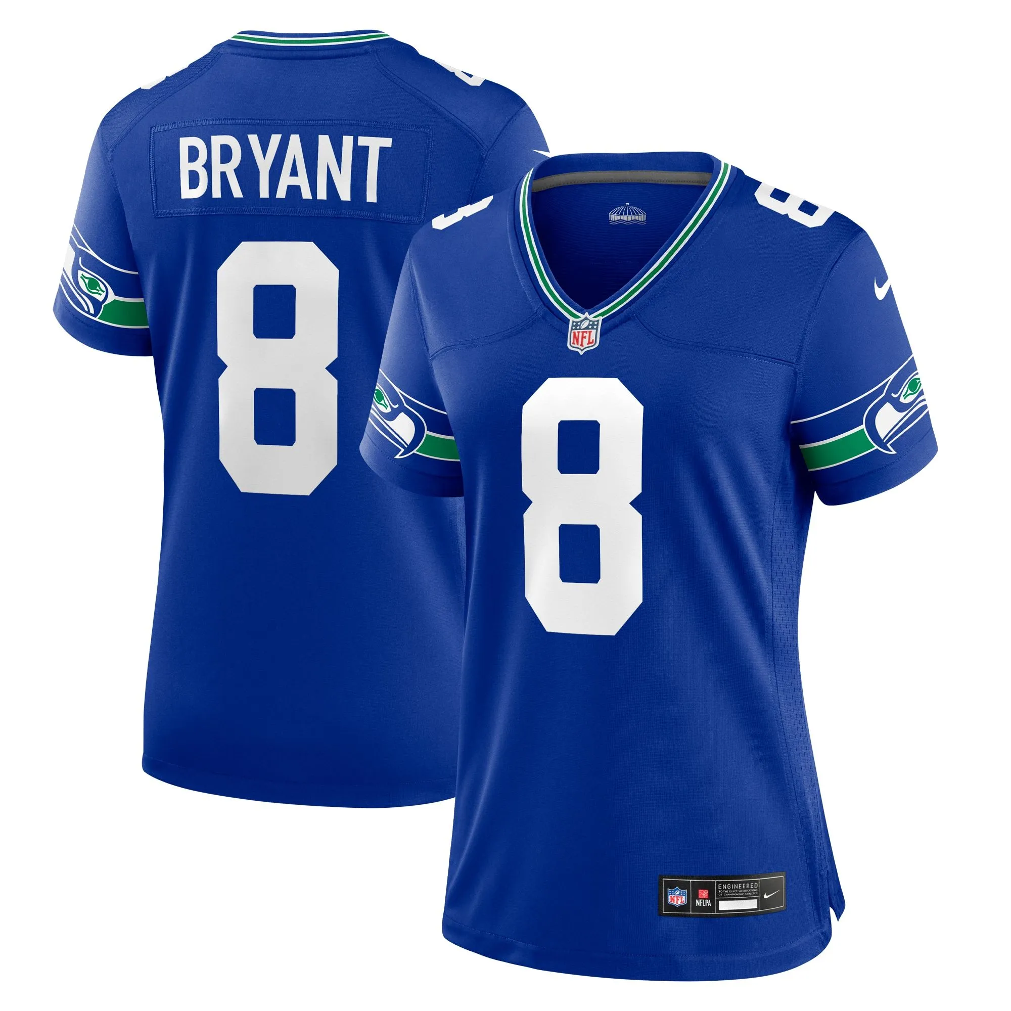 Coby Bryant Seattle Seahawks  Women's Throwback Player Game Jersey - Royal