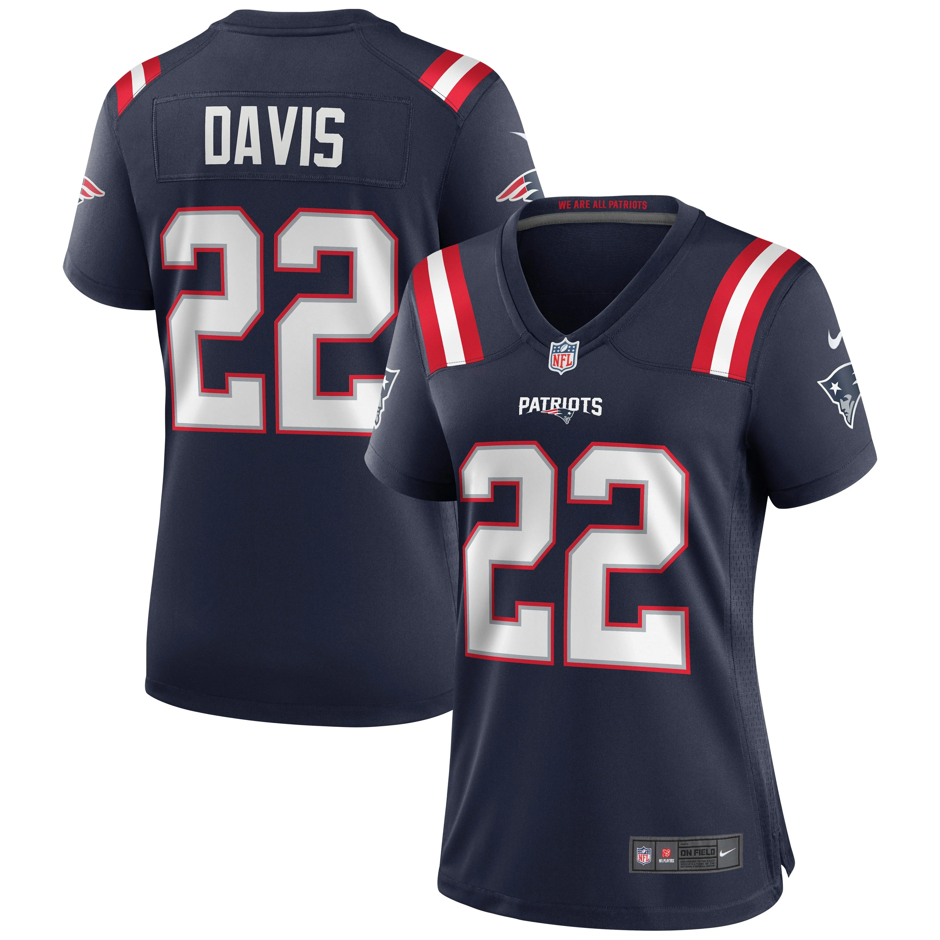 Cody Davis New England Patriots  Women's Game Jersey - Navy