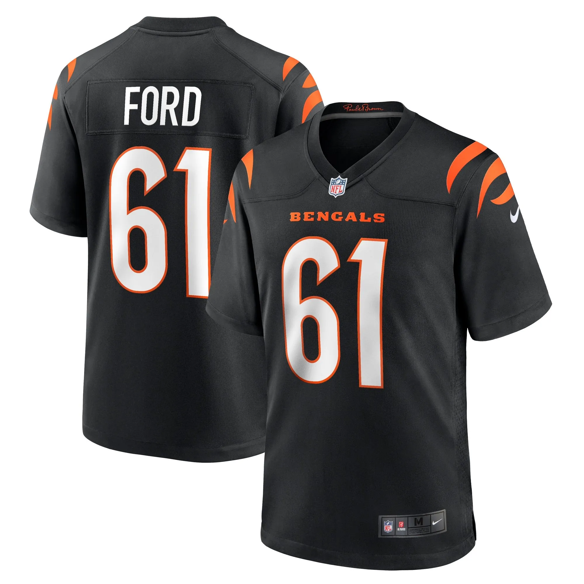 Cody Ford Cincinnati Bengals  Game Jersey - Black