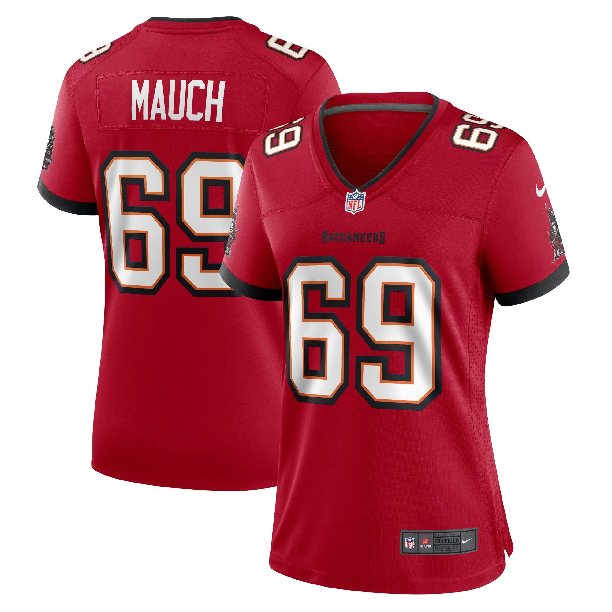 Cody Mauch Tampa Bay Buccaneers  Women's  Game Jersey -  Red