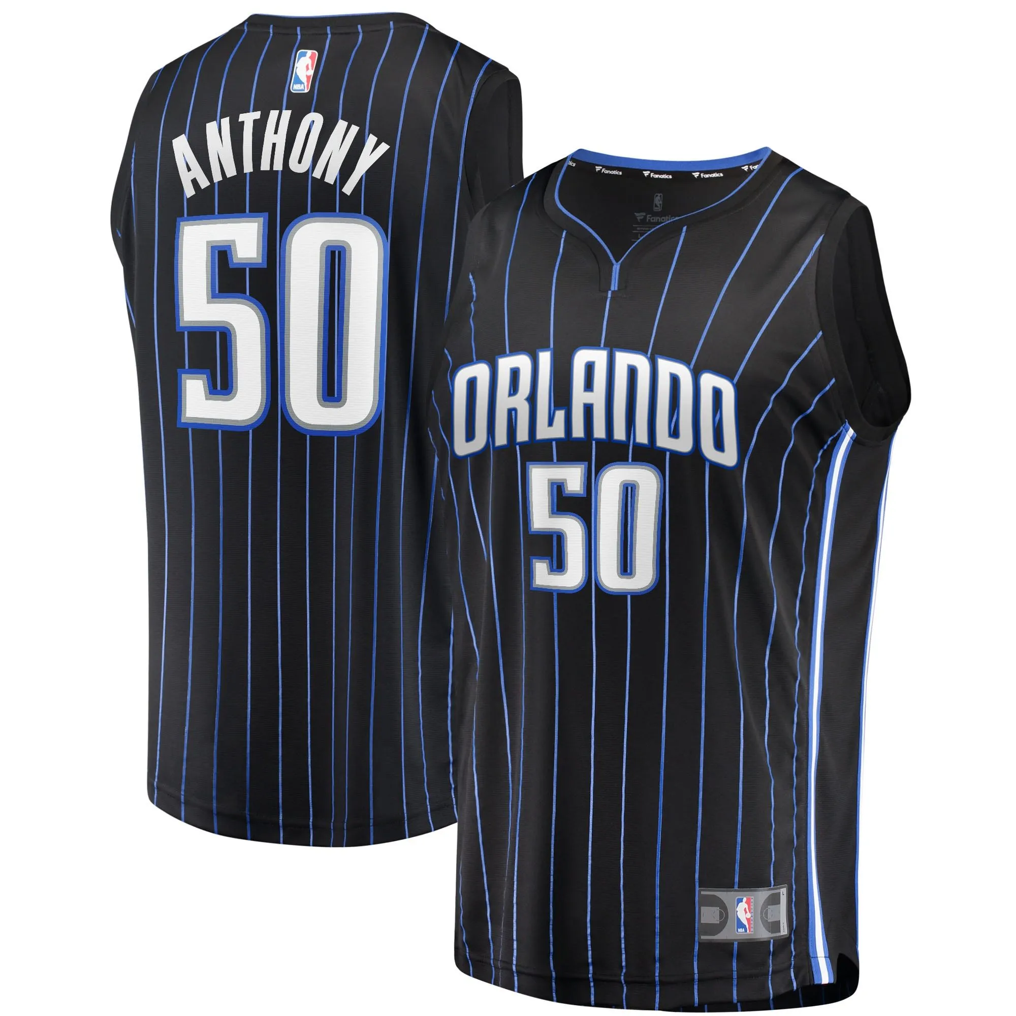 Cole Anthony Orlando Magic Fanatics Branded Fast Break Replica Jersey - Icon Edition - Black