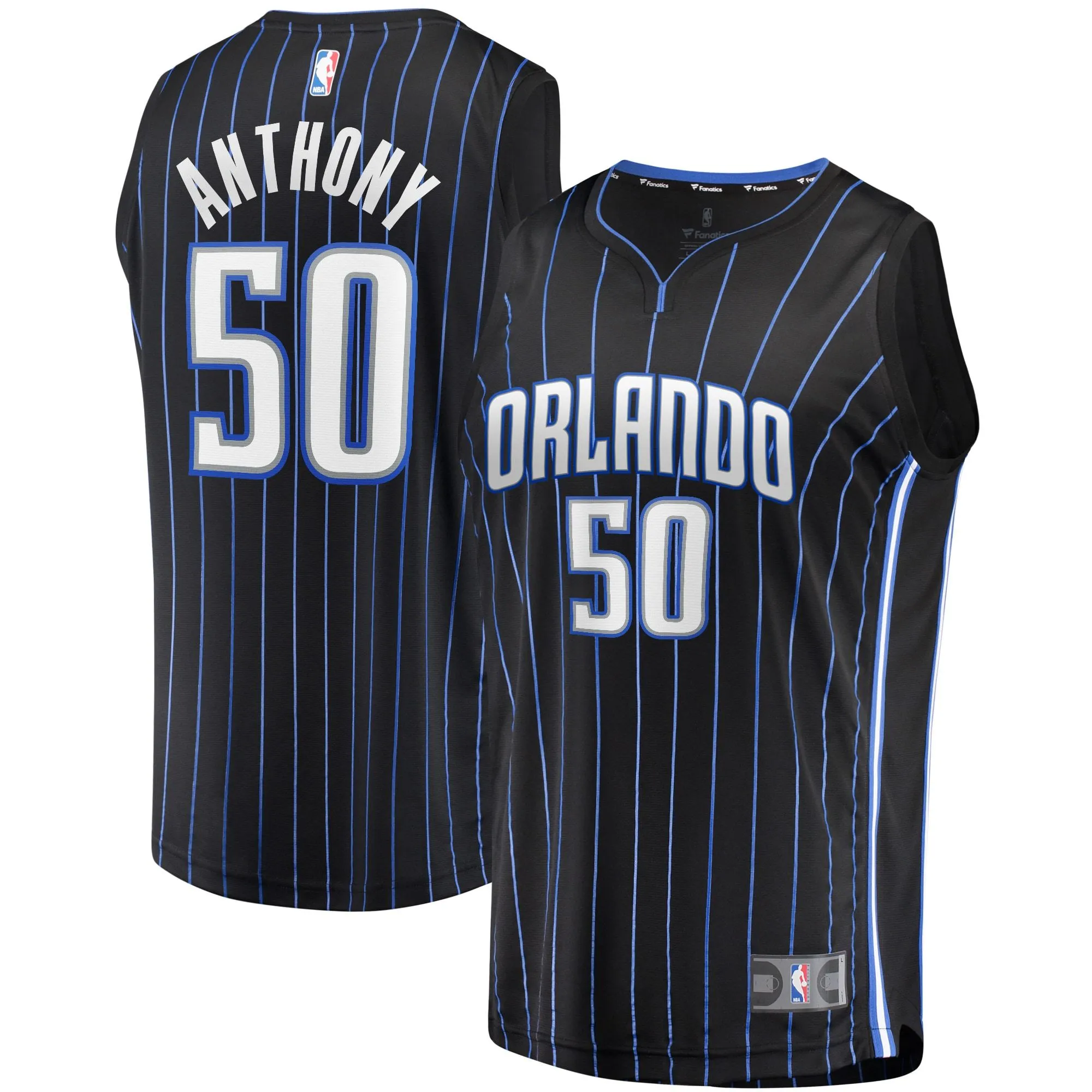 Cole Anthony Orlando Magic Fanatics Branded Youth Fast Break Replica Jersey Black - Icon Edition