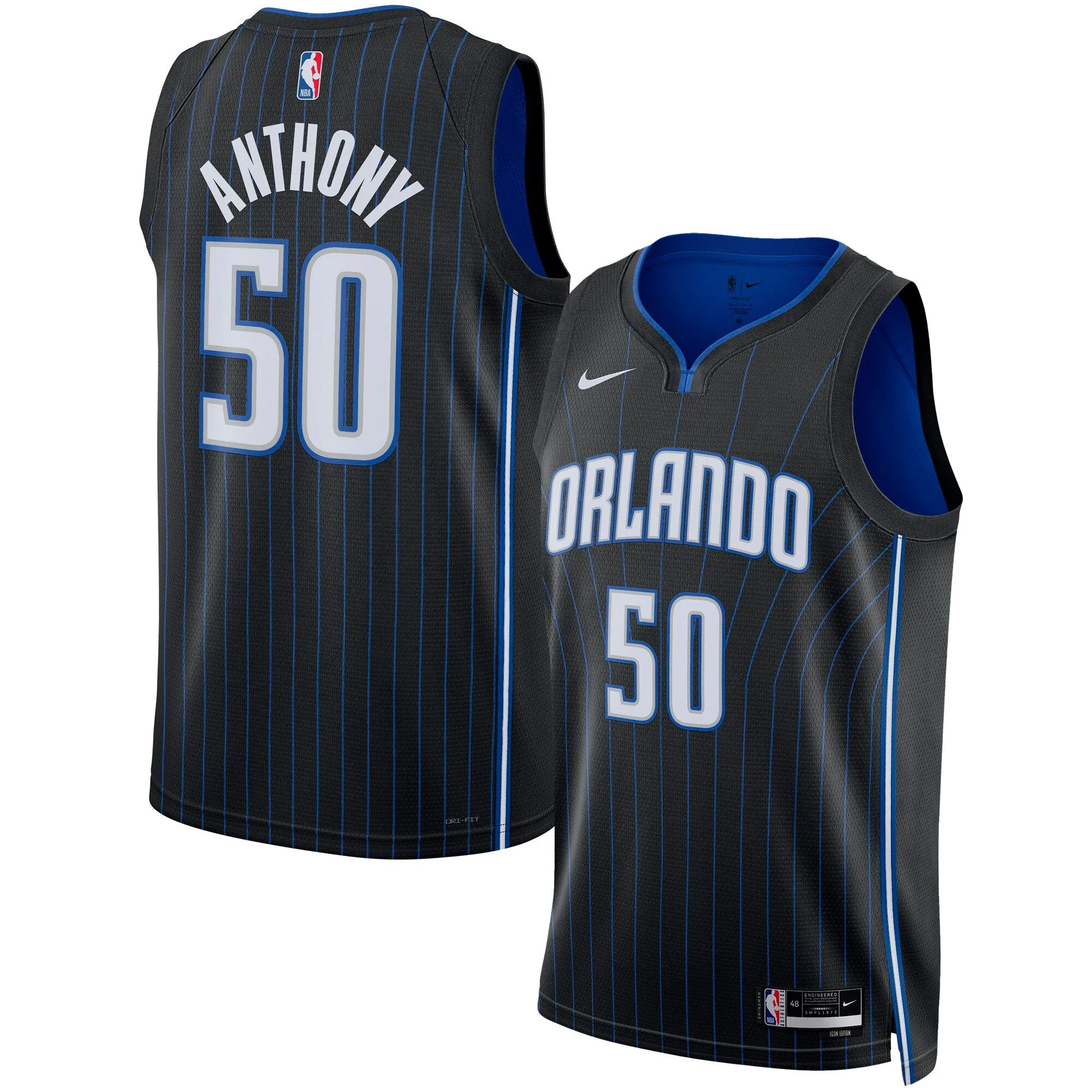 Cole Anthony Orlando Magic  Unisex Swingman Jersey - Icon Edition - Black