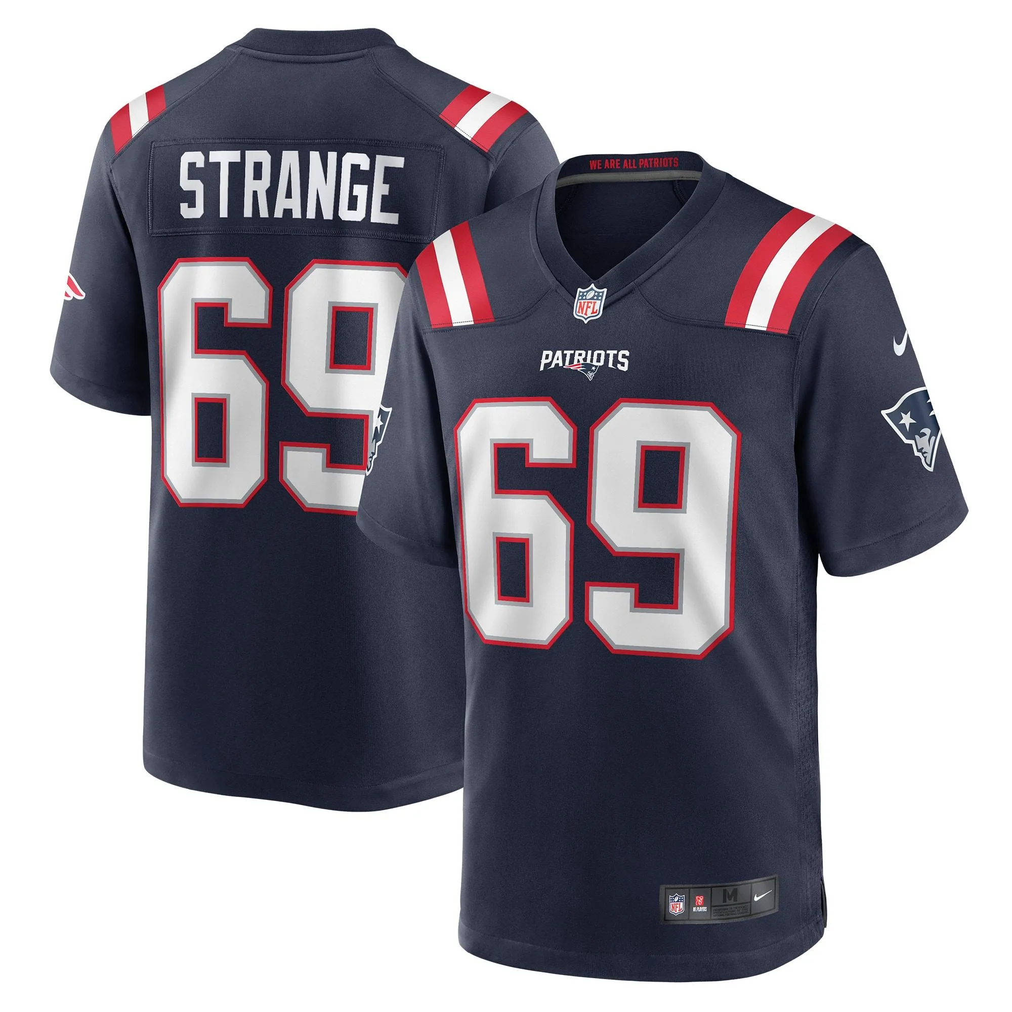 Cole Strange New England Patriots  Player Game Jersey - Navy