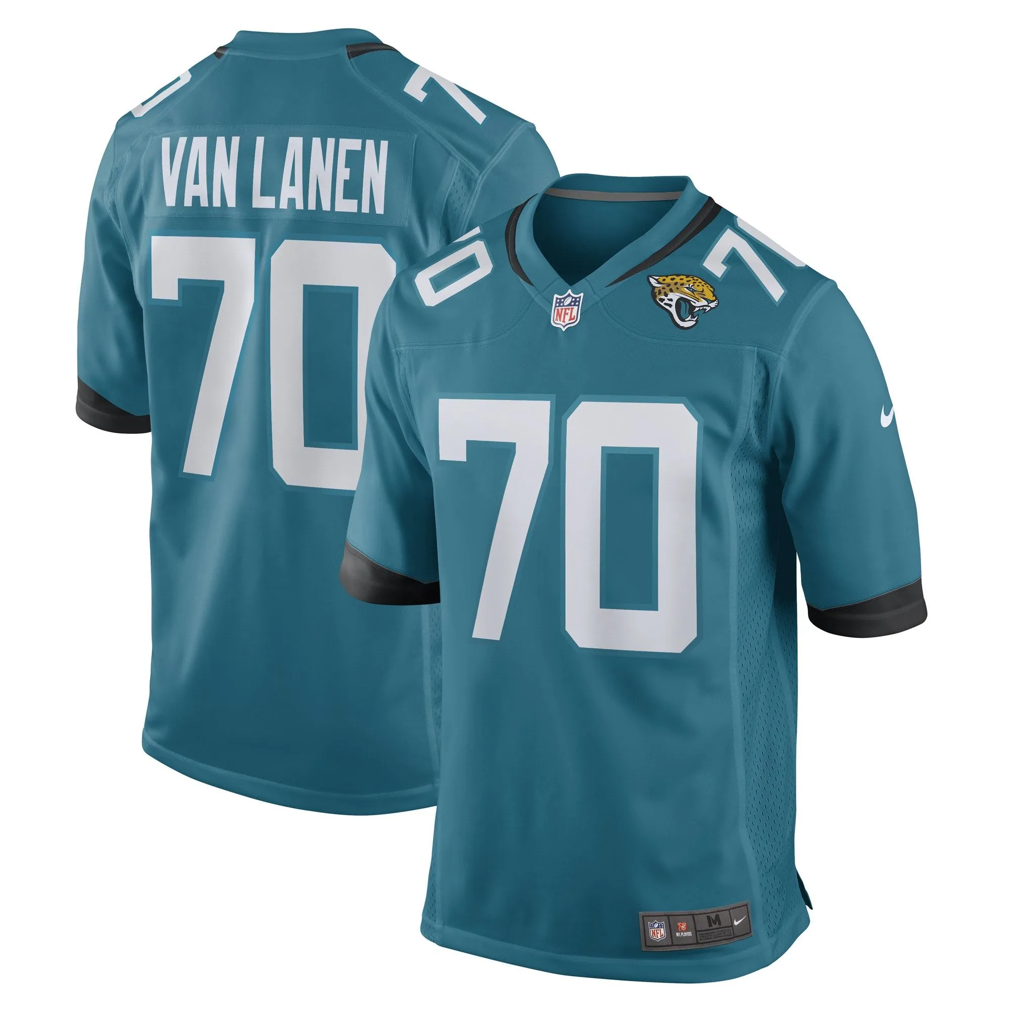 Cole Van Lanen Jacksonville Jaguars  Game Player Jersey - Teal