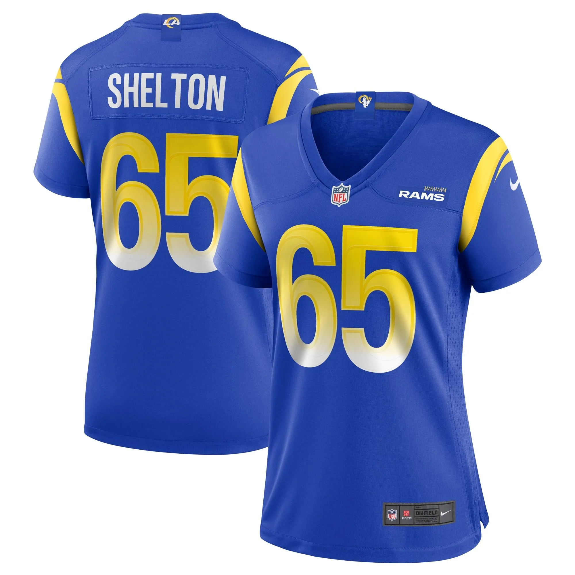 Coleman Shelton Los Angeles Rams  Women's Game Jersey - Royal