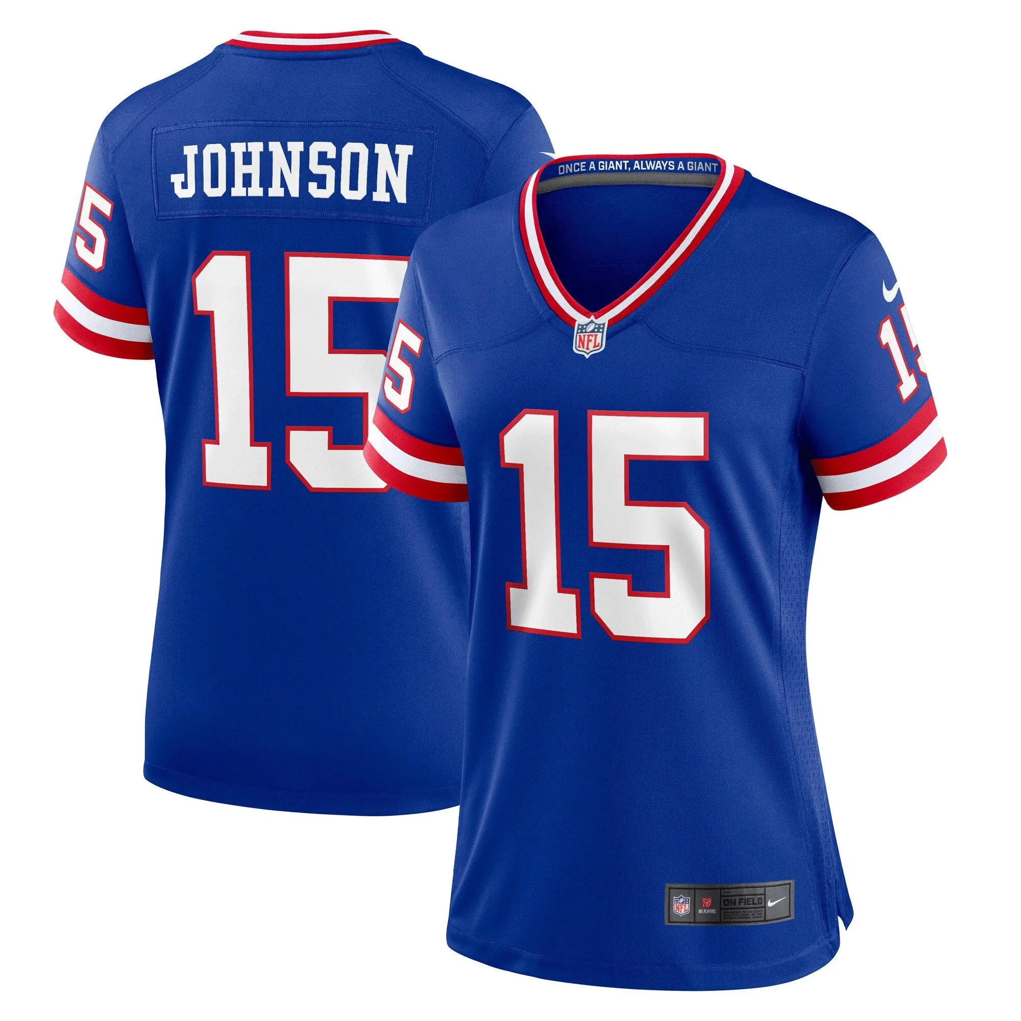 Collin Johnson New York Giants  Women's Classic Player Game Jersey - Royal