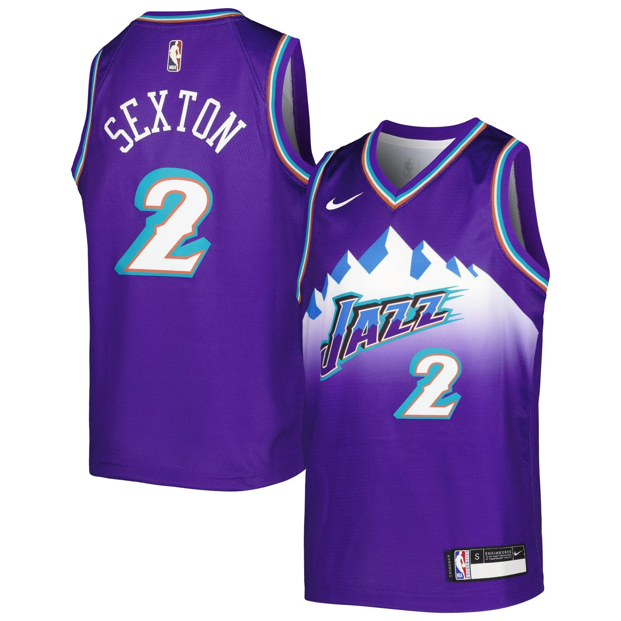 Collin Sexton Utah Jazz  Youth 2022/23 Swingman Jersey - City Edition - Purple