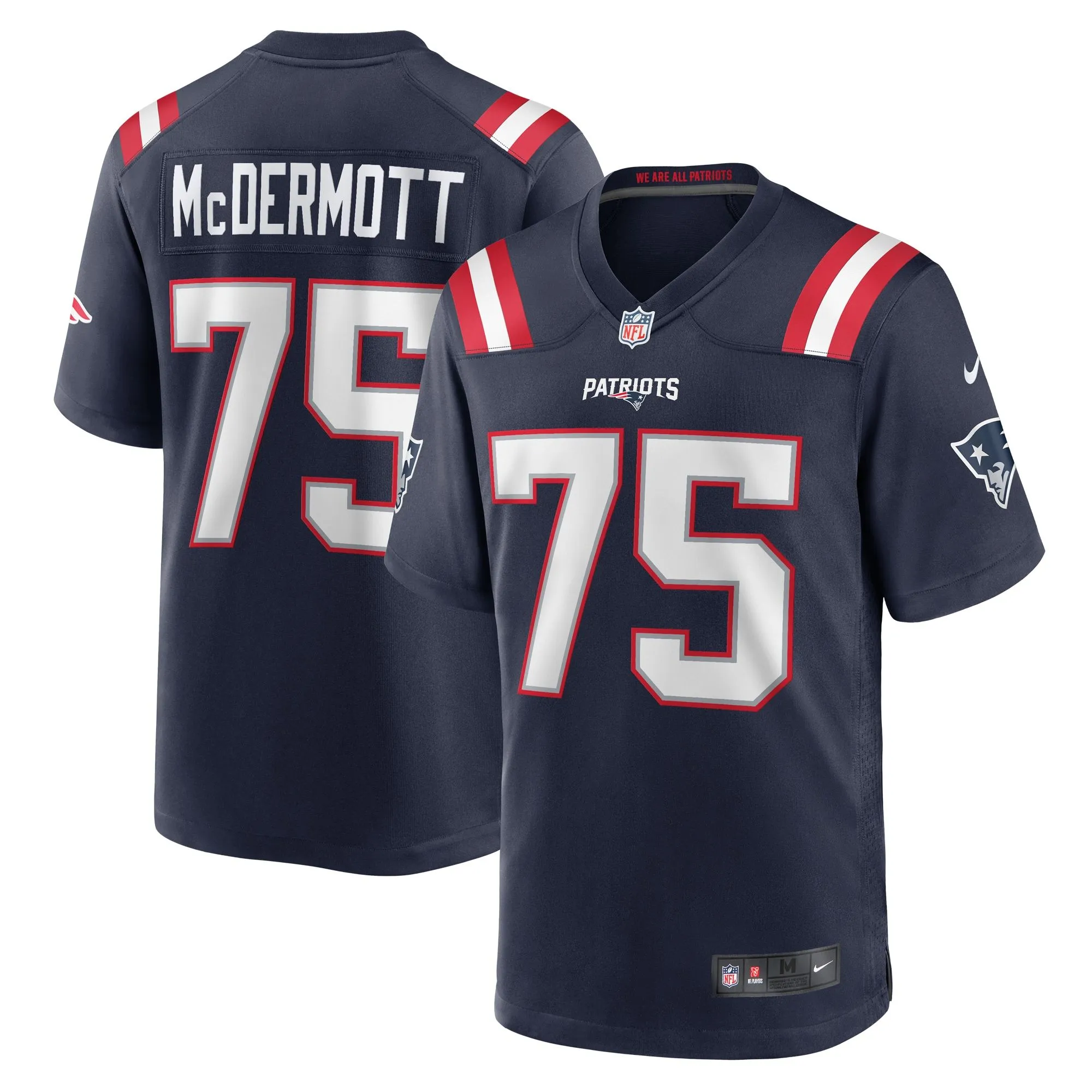 Conor McDermott New England Patriots  Home Game Player Jersey - Navy