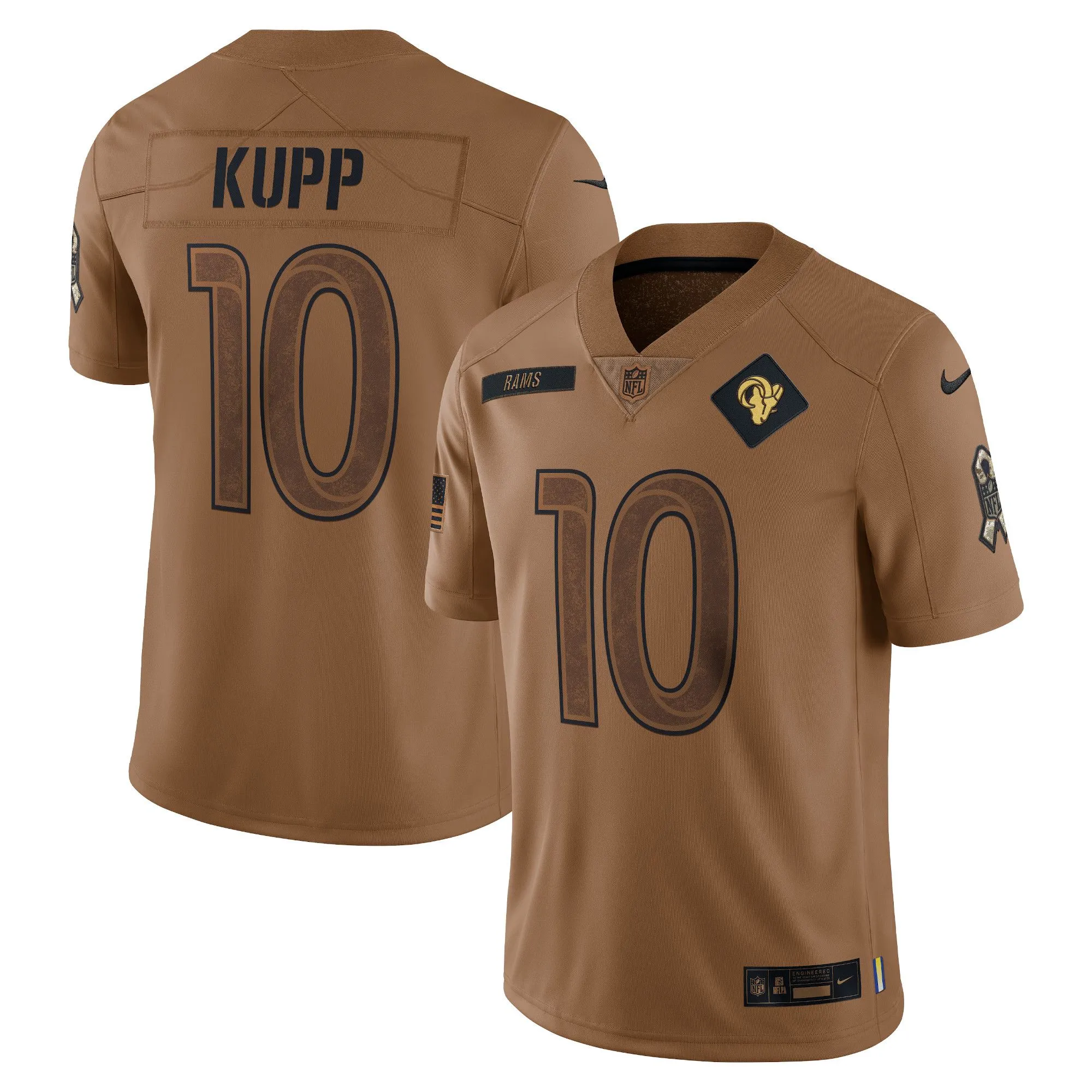 Cooper Kupp Los Angeles Rams  2023 Salute To Service Limited Jersey - Brown