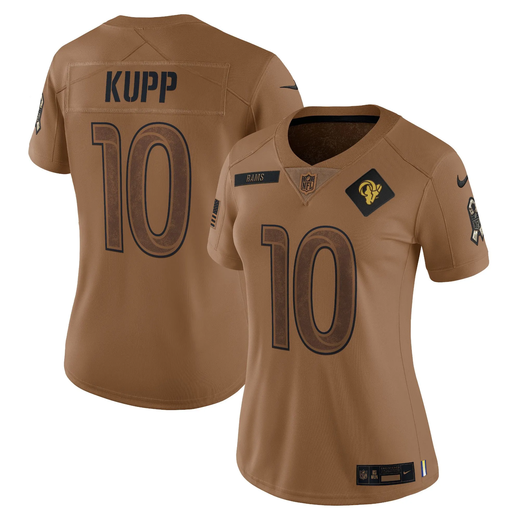 Cooper Kupp Los Angeles Rams  Women's 2023 Salute To Service Limited Jersey - Brown