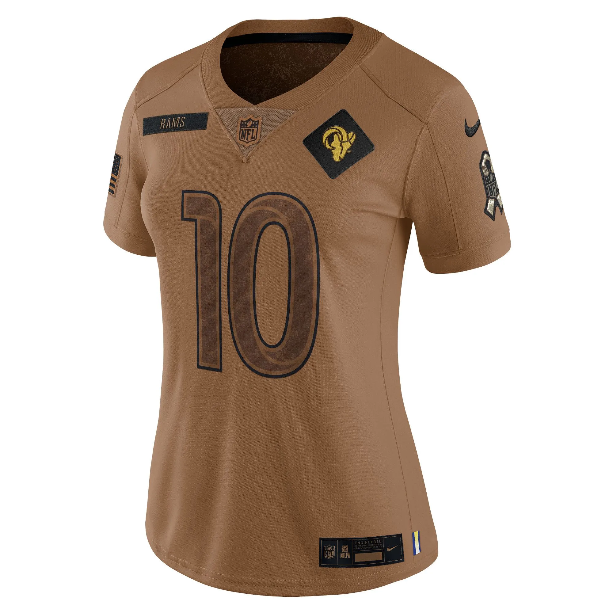 Cooper Kupp Los Angeles Rams  Women's 2023 Salute To Service Limited Jersey - Brown