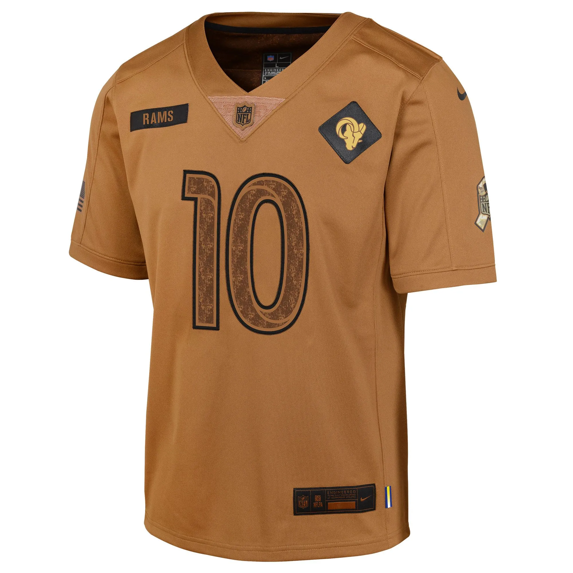 Cooper Kupp Los Angeles Rams  Youth 2023 Salute To Service Limited Jersey - Brown