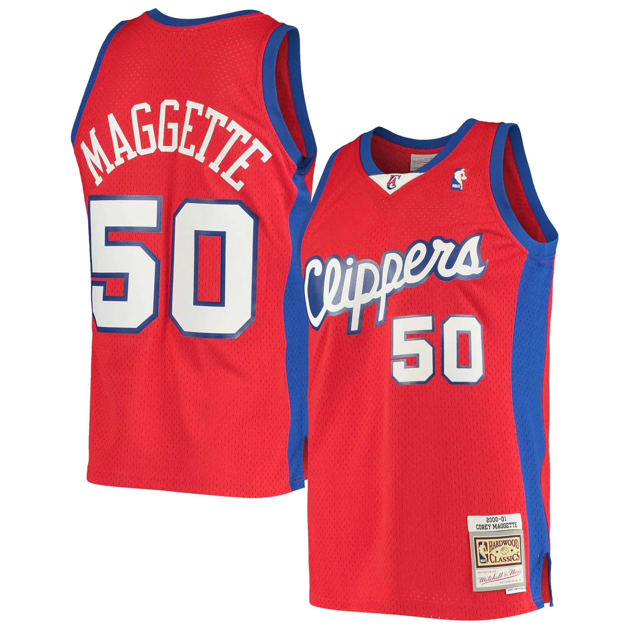 Corey Maggette LA Clippers Mitchell & Ness 2001/02 Hardwood Classics Swingman Jersey - Red