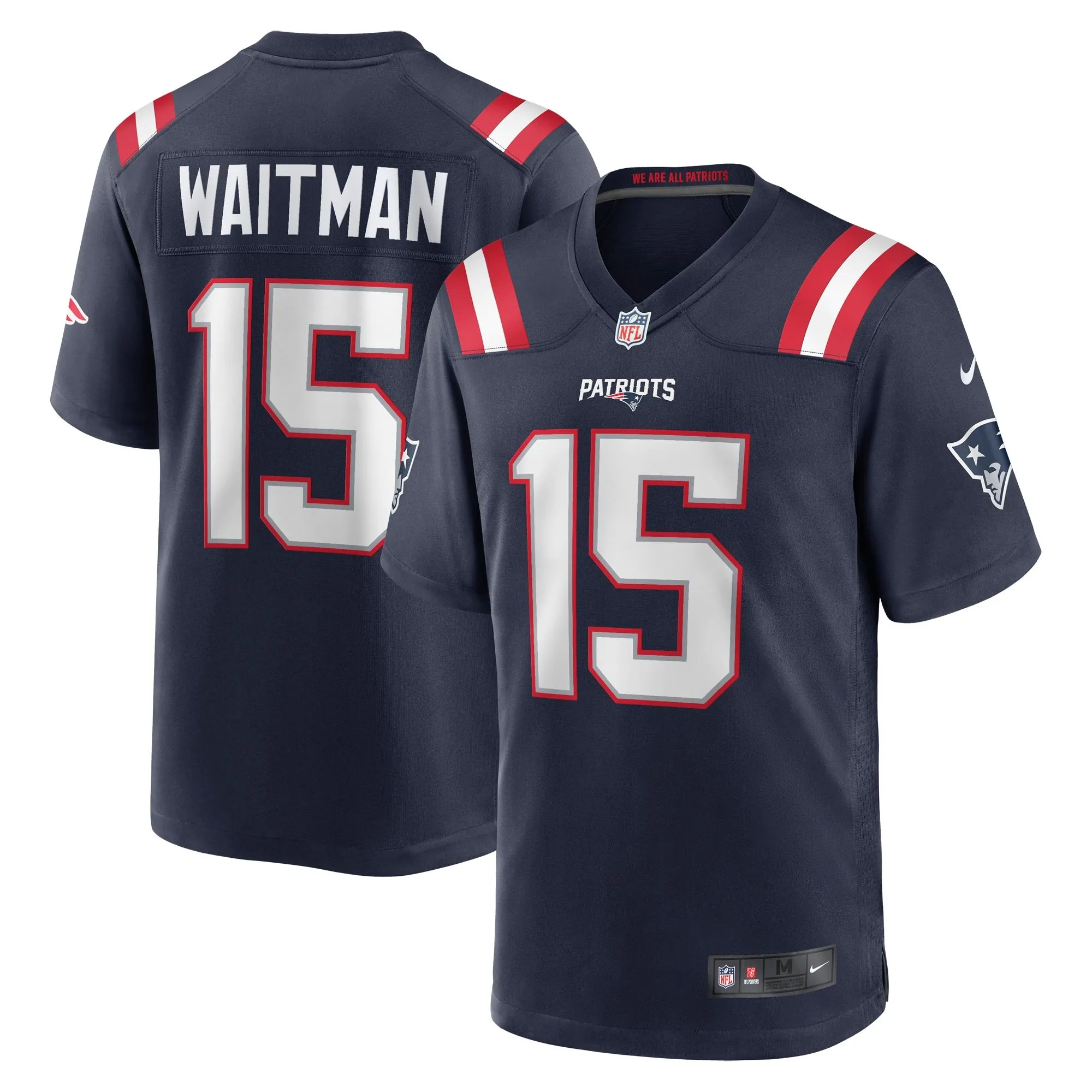 Corliss Waitman New England Patriots  Game Jersey - Navy