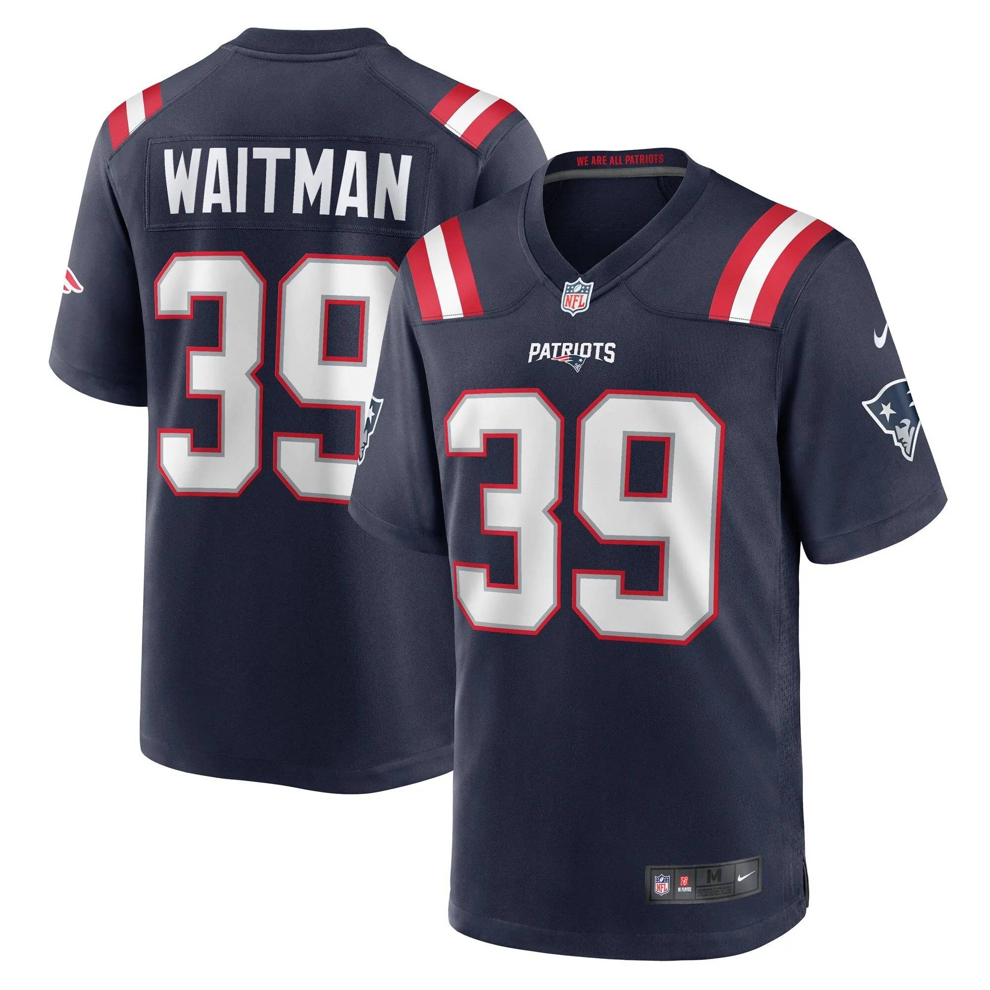 Corliss Waitman New England Patriots  Team Game Jersey -  Navy