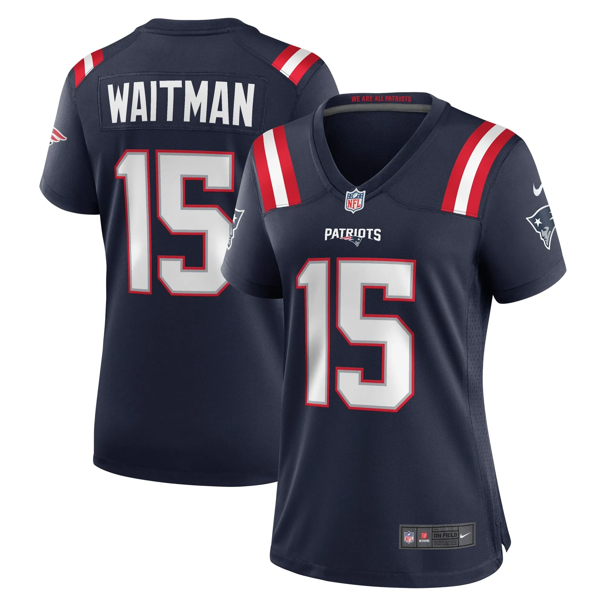 Corliss Waitman New England Patriots  Women's Game Jersey - Navy