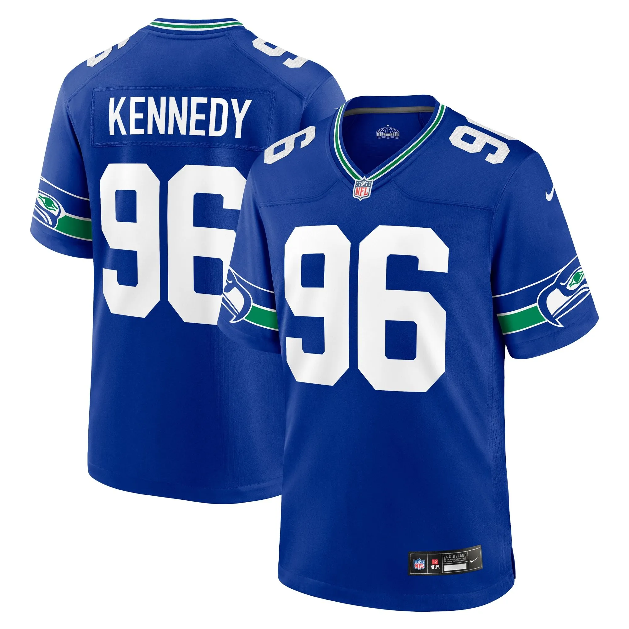 Cortez Kennedy Seattle Seahawks  Throwback Retired Player Game Jersey - Royal